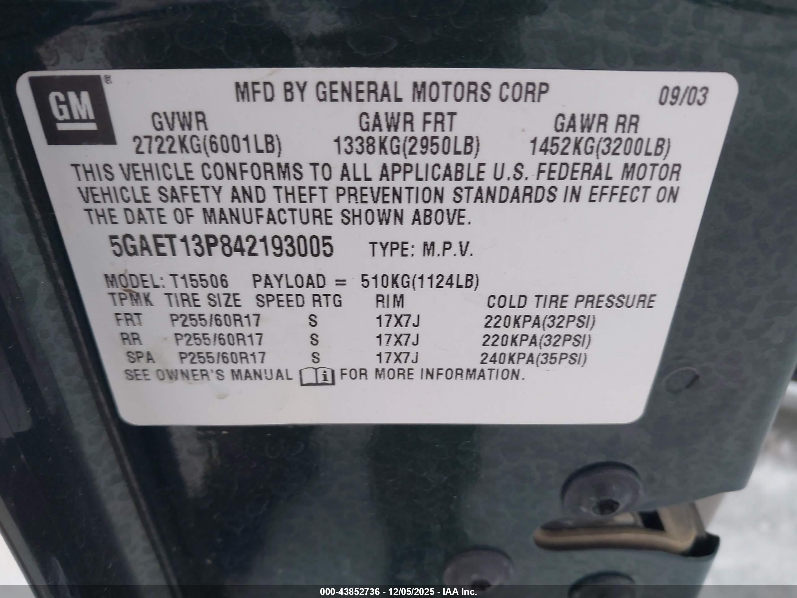 BUICK RAINIER image 9