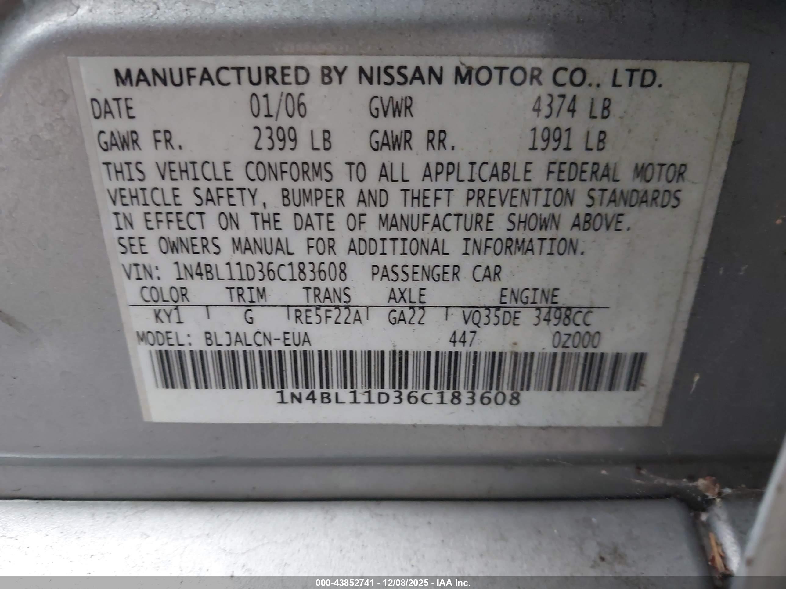 NISSAN ALTIMA image 9