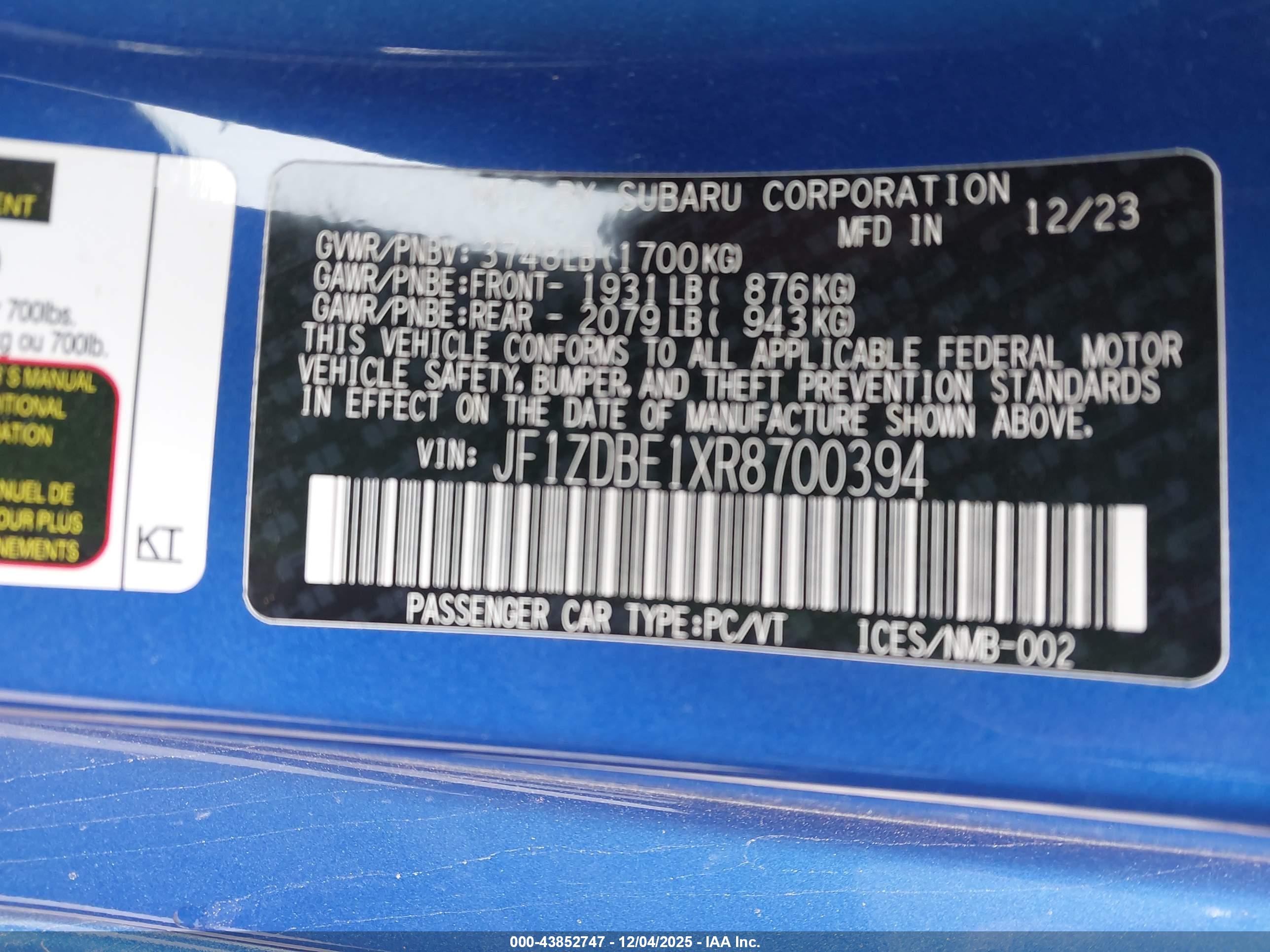 SUBARU BRZ image 9
