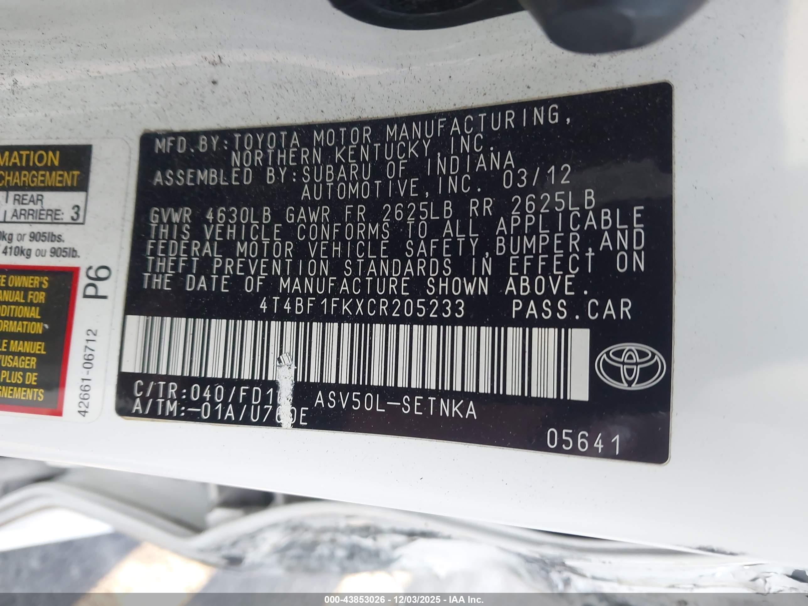 TOYOTA CAMRY image 9