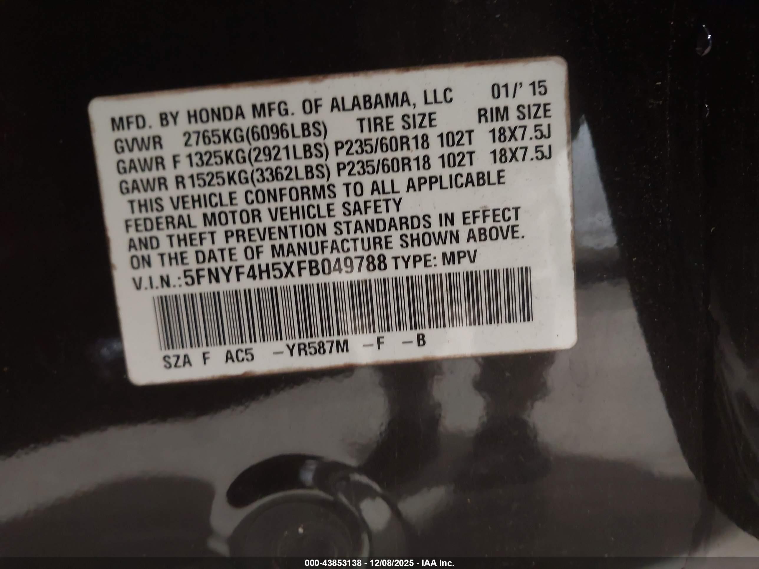 HONDA PILOT image 9