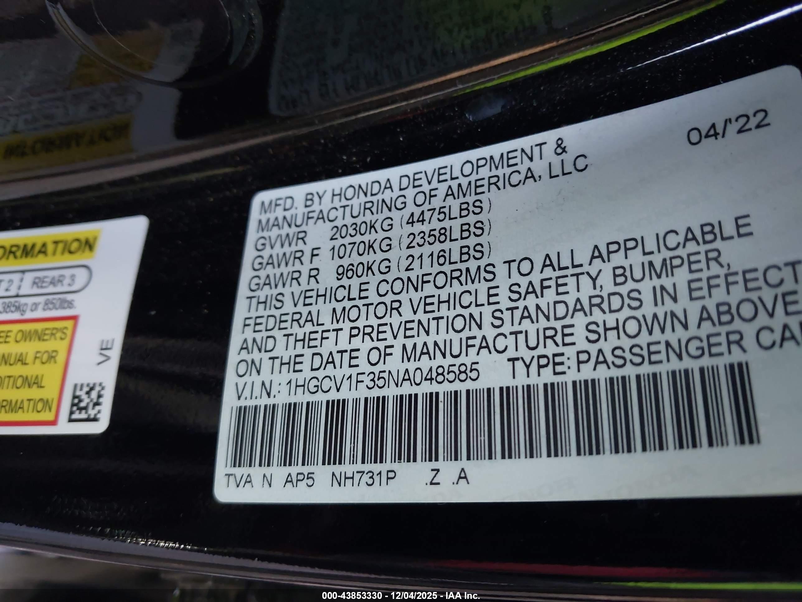 HONDA ACCORD image 9