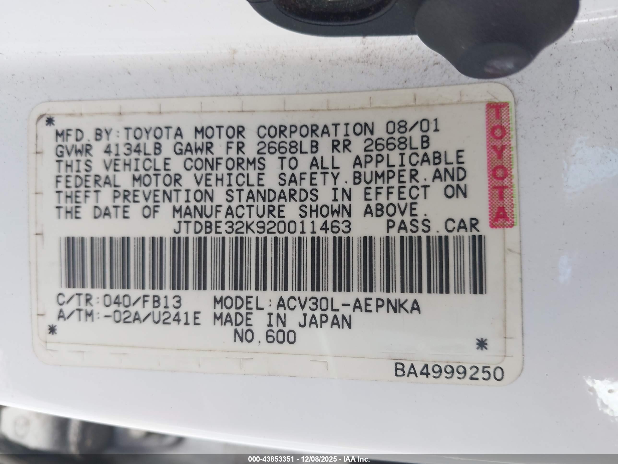 TOYOTA CAMRY image 9