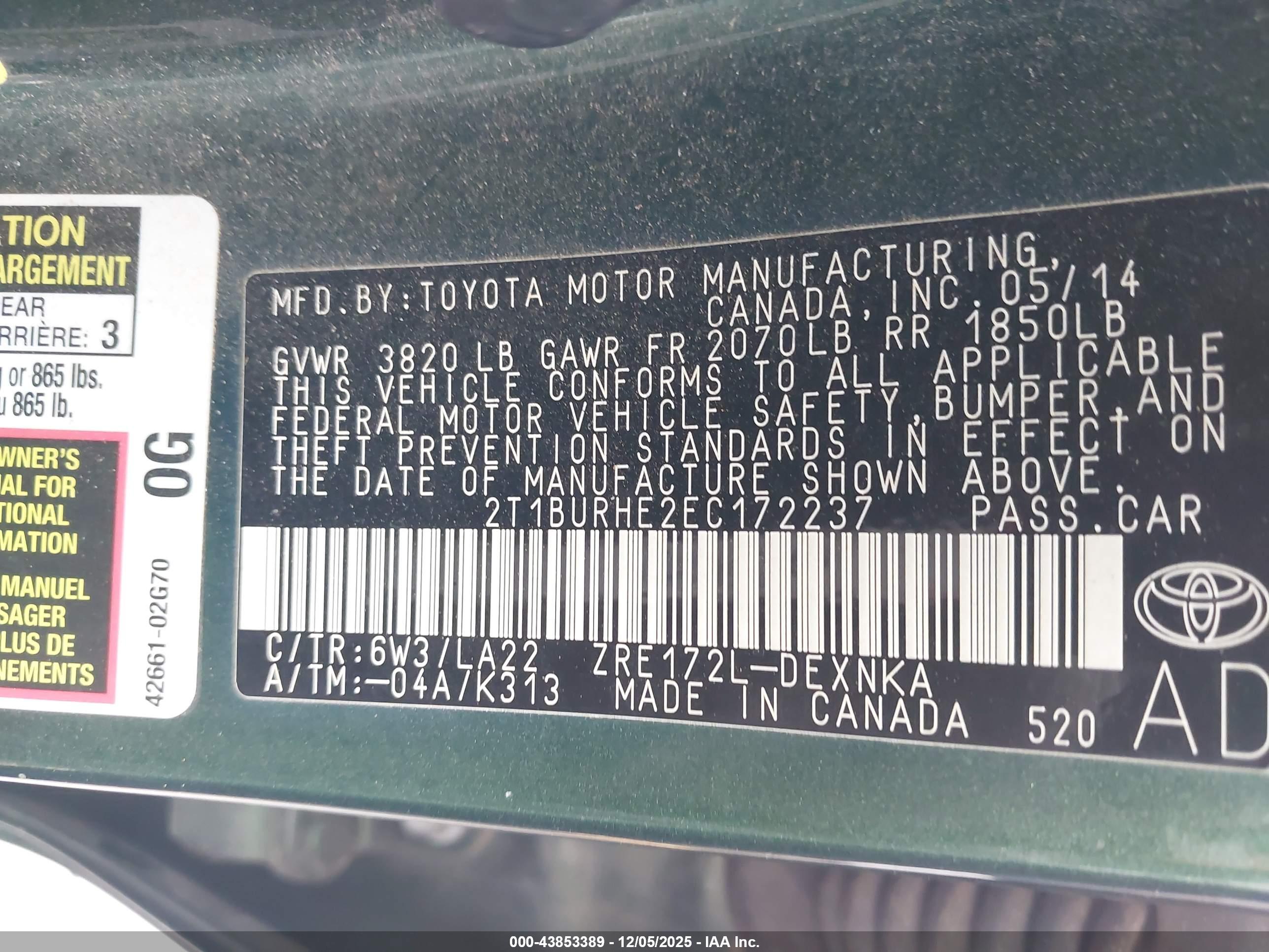 TOYOTA COROLLA image 9