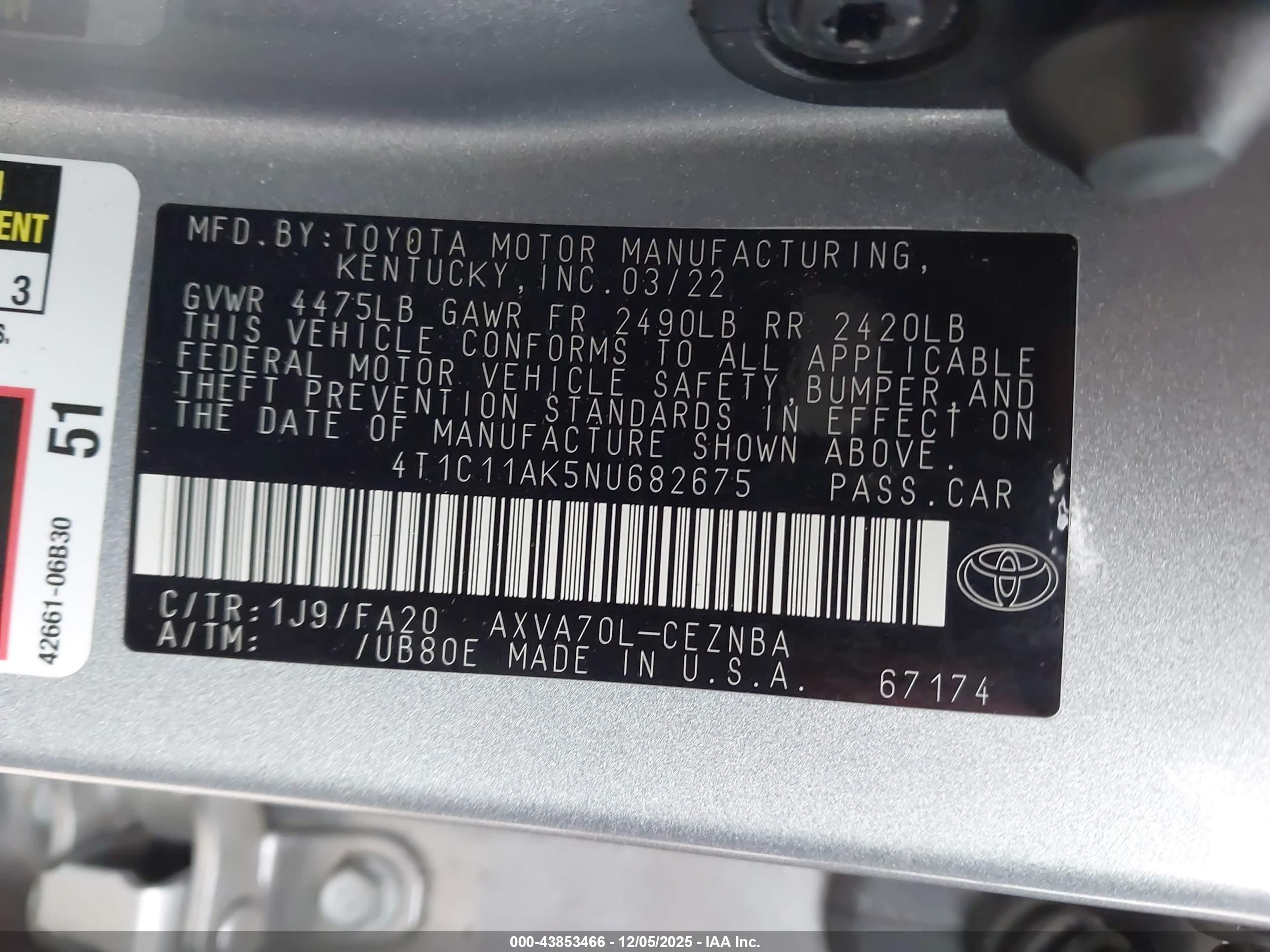 TOYOTA CAMRY image 9