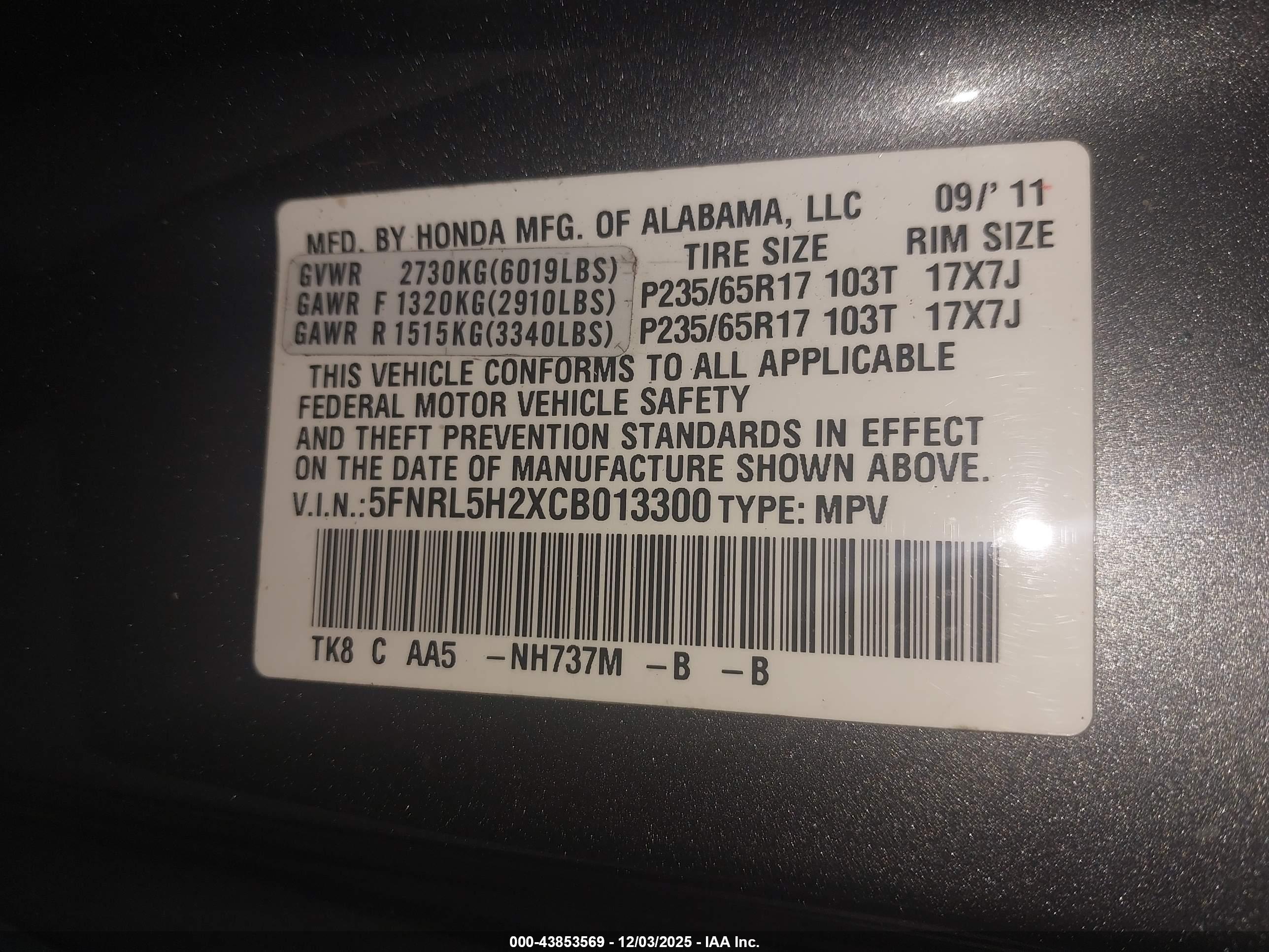 HONDA ODYSSEY image 9
