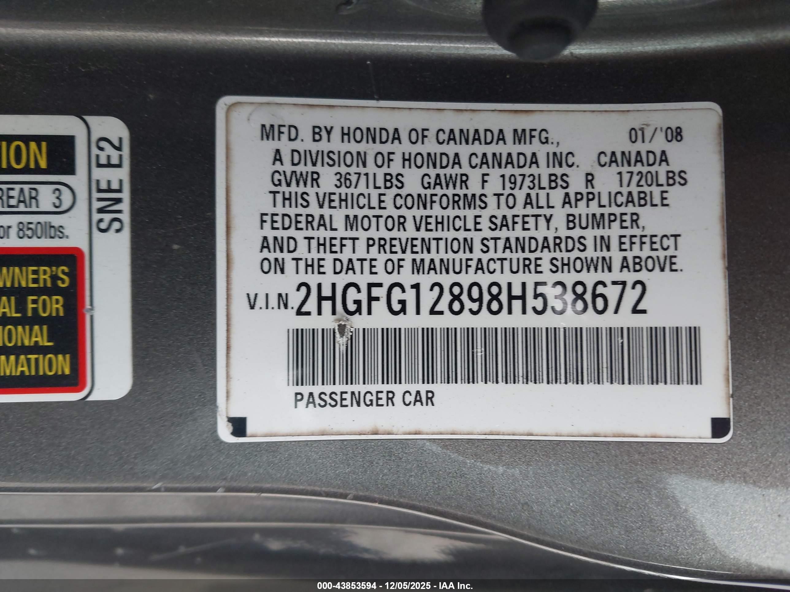 HONDA CIVIC image 9