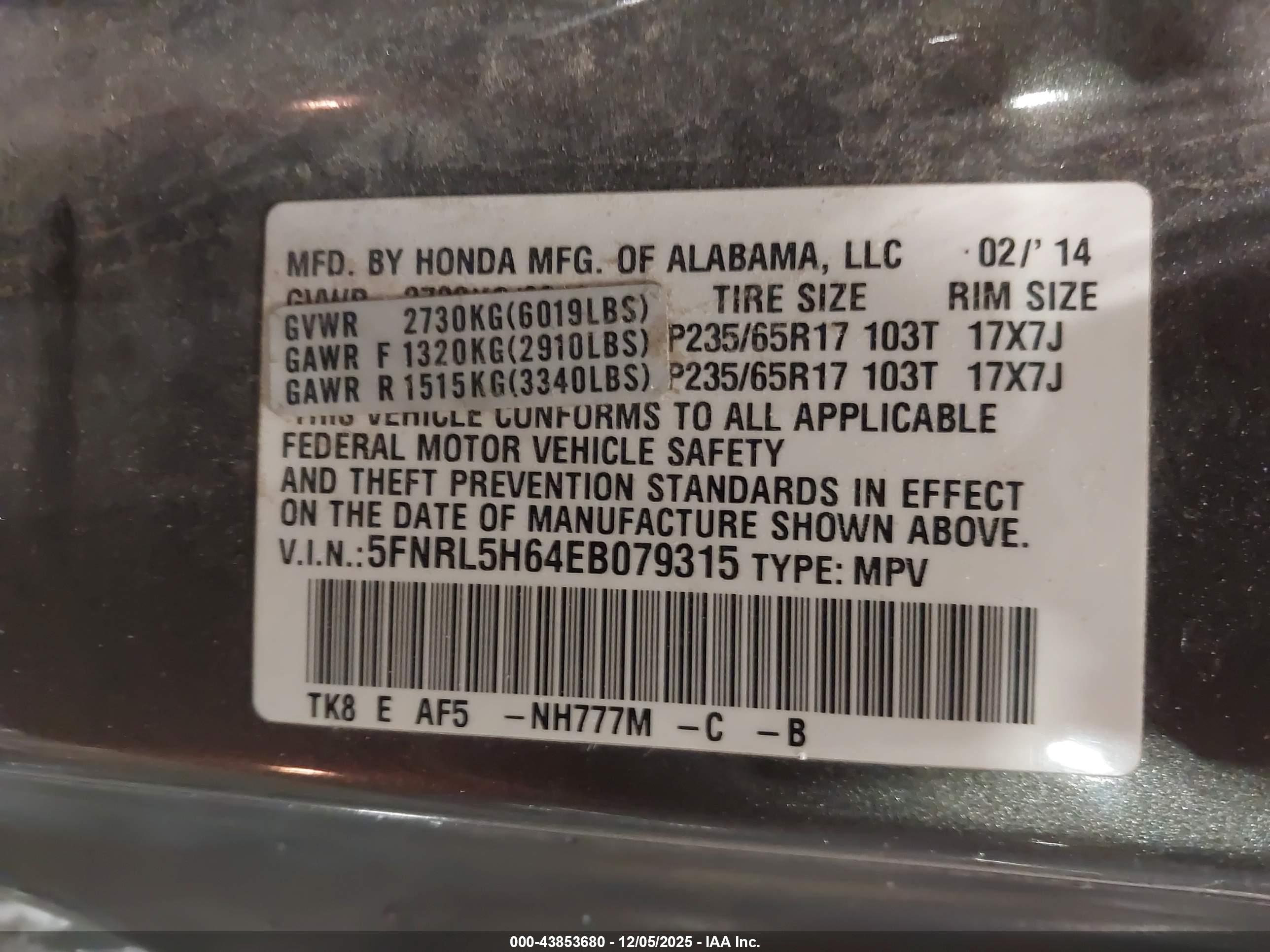 HONDA ODYSSEY image 9