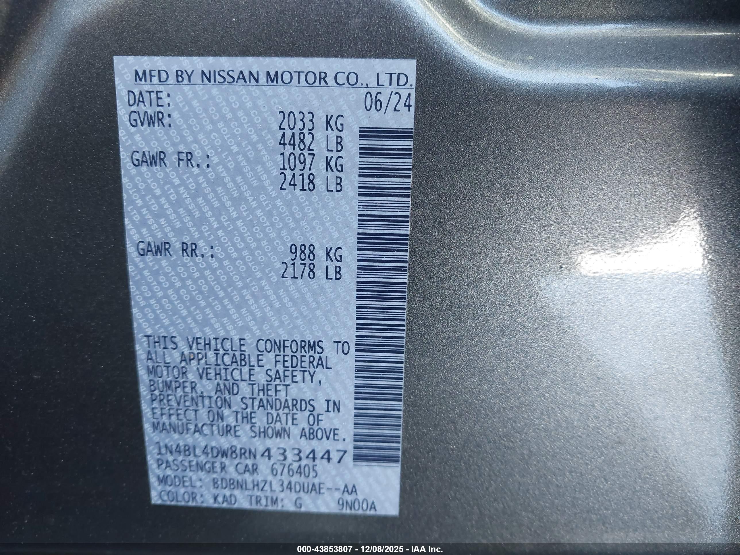 NISSAN ALTIMA image 9