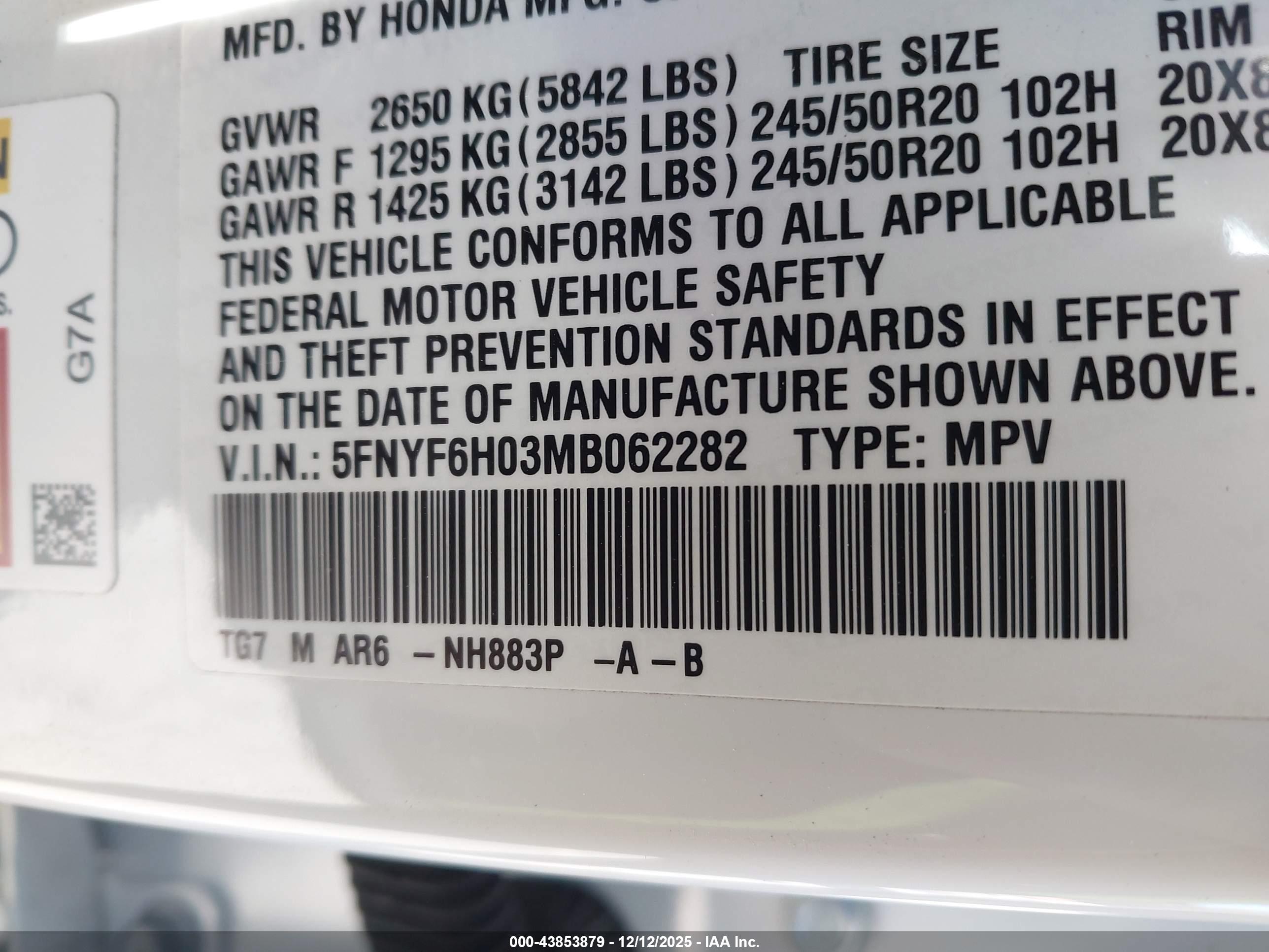 HONDA PILOT image 9