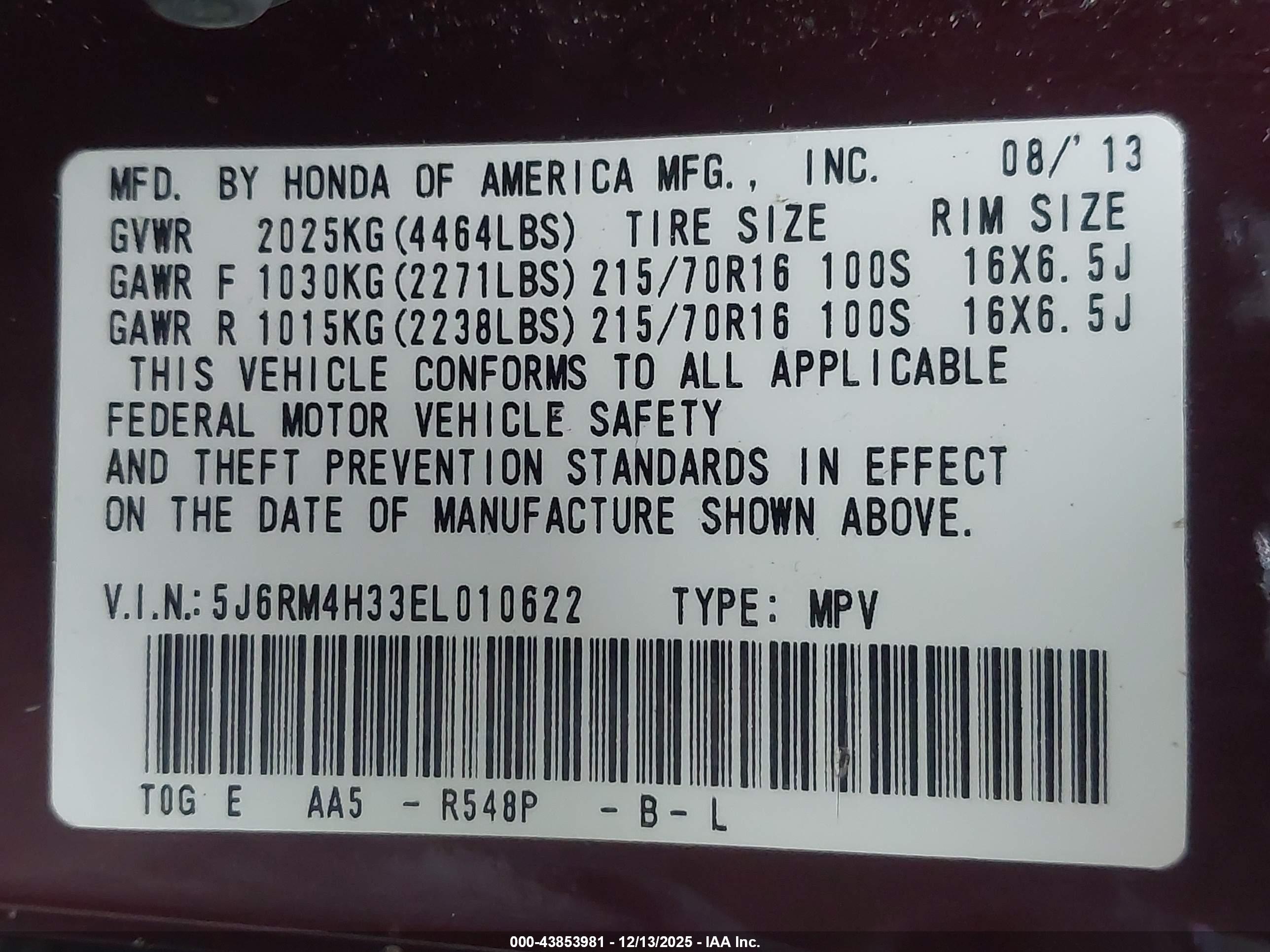 HONDA CR-V image 9