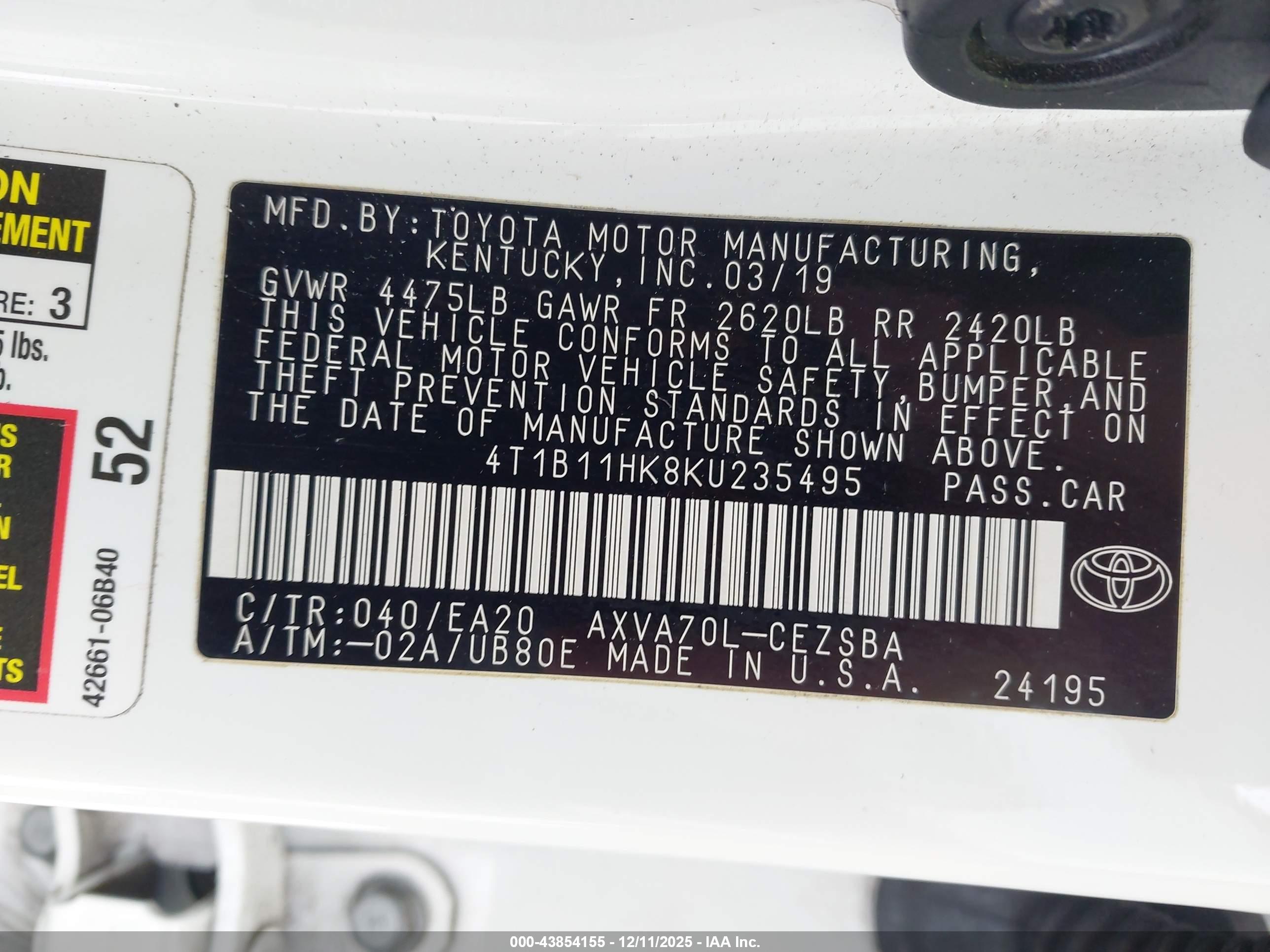 TOYOTA CAMRY image 9