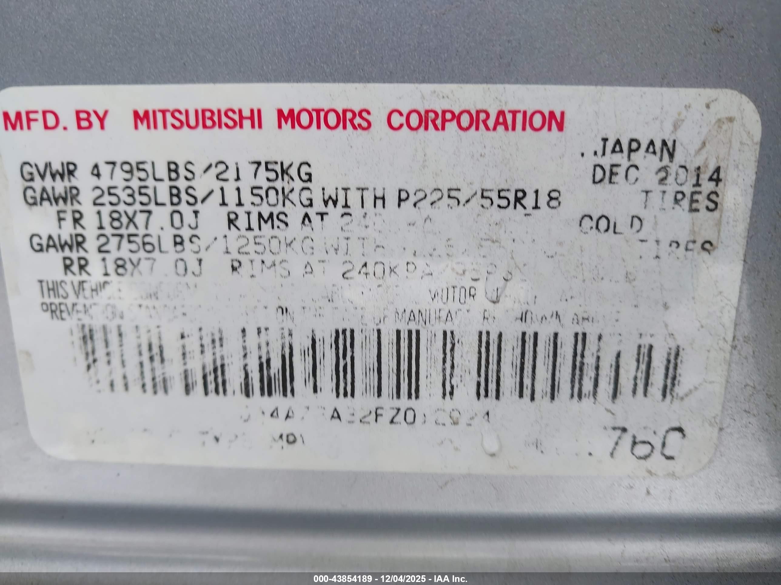 MITSUBISHI OUTLANDER image 9