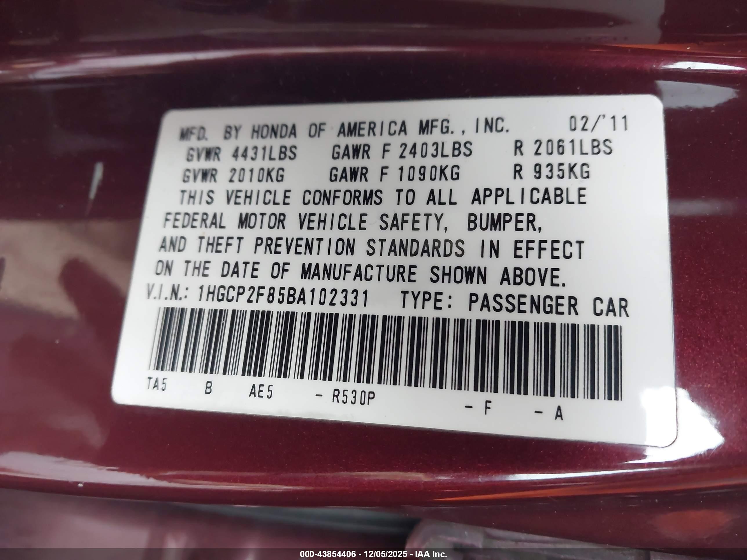HONDA ACCORD image 9