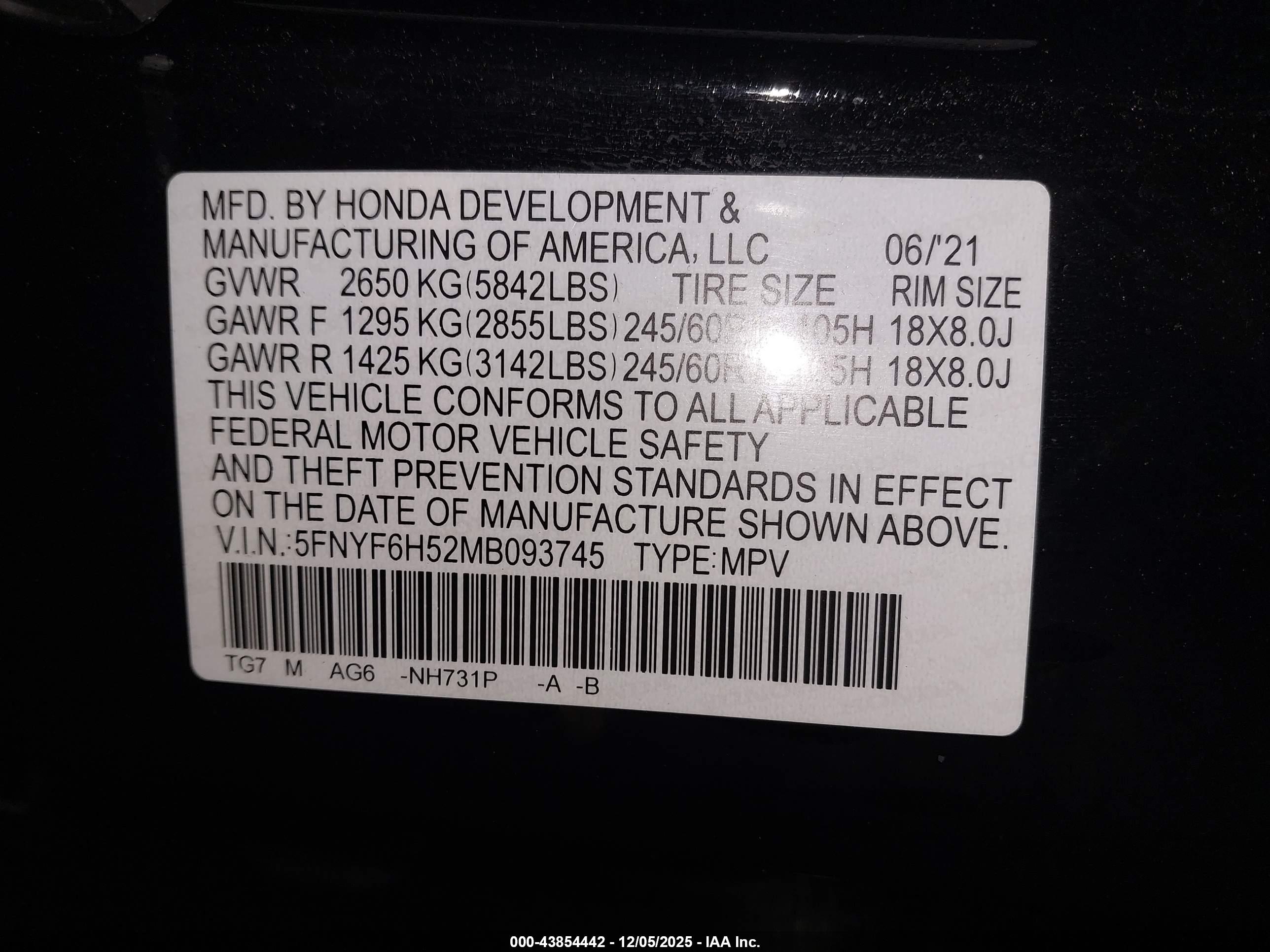 HONDA PILOT image 9