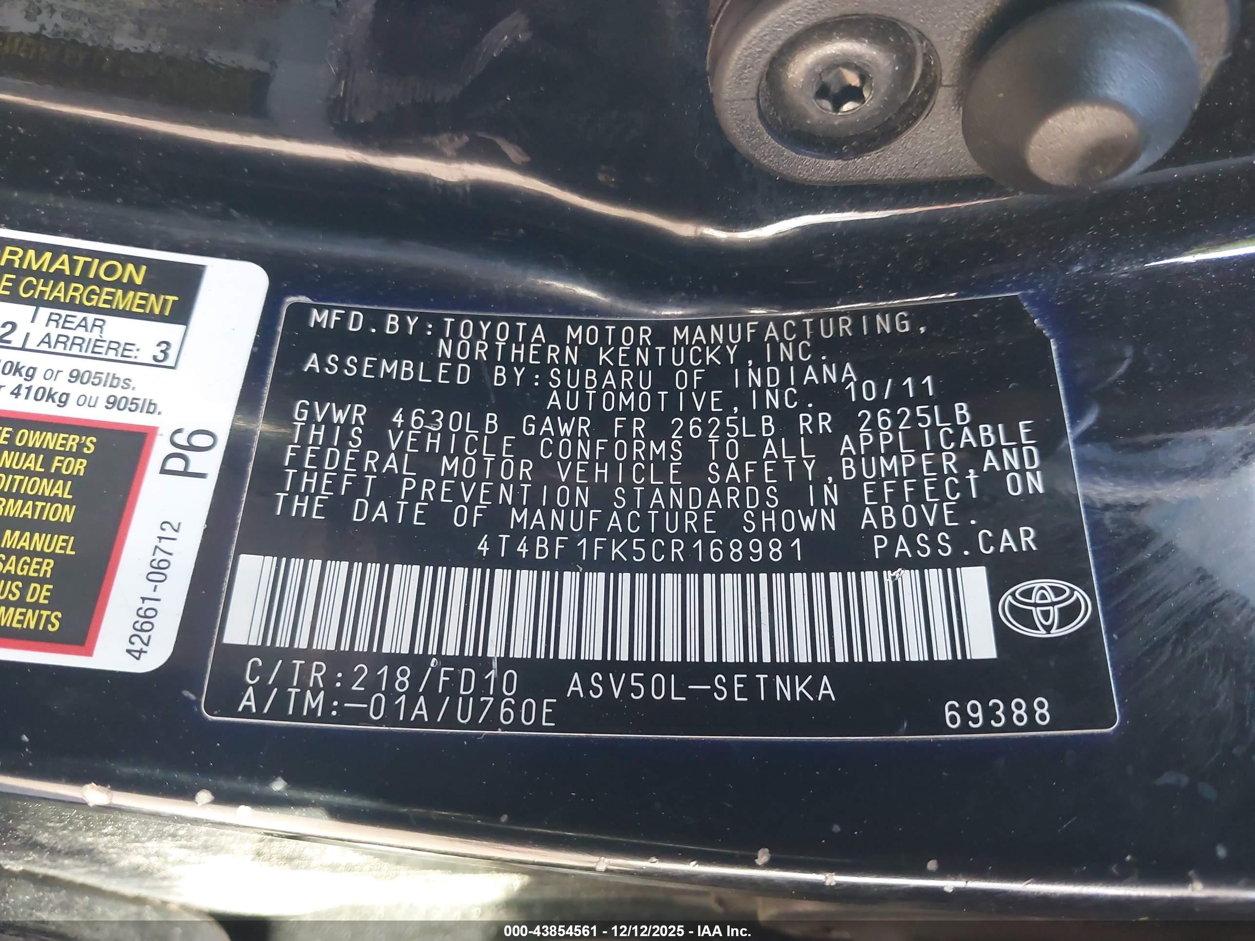 TOYOTA CAMRY image 9