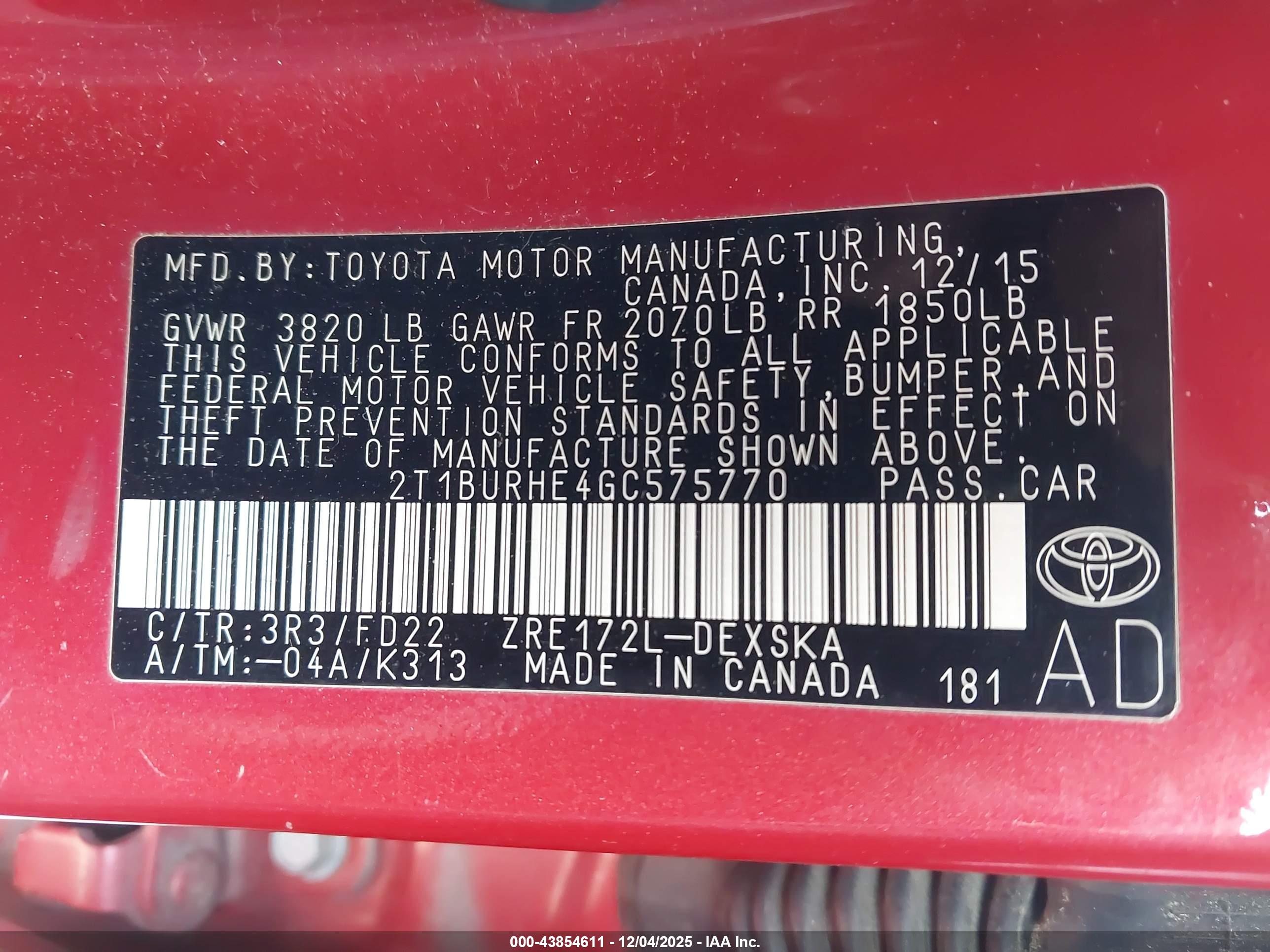 TOYOTA COROLLA image 9