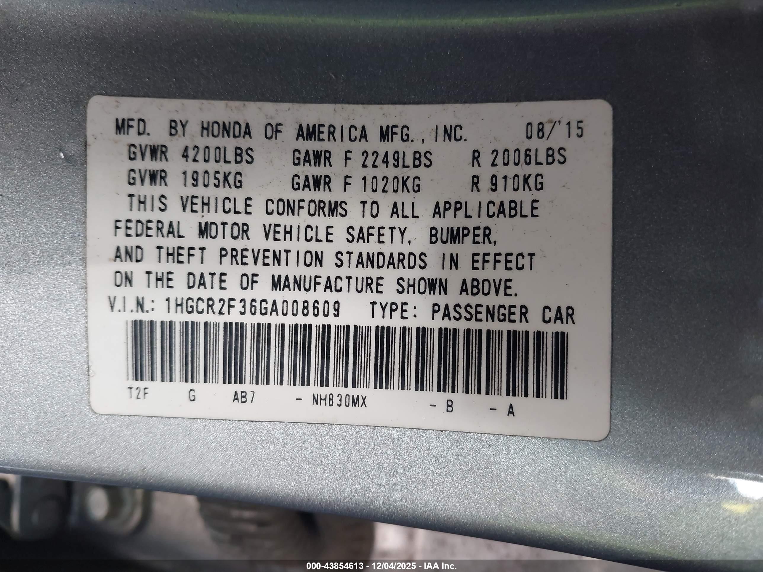 HONDA ACCORD image 9