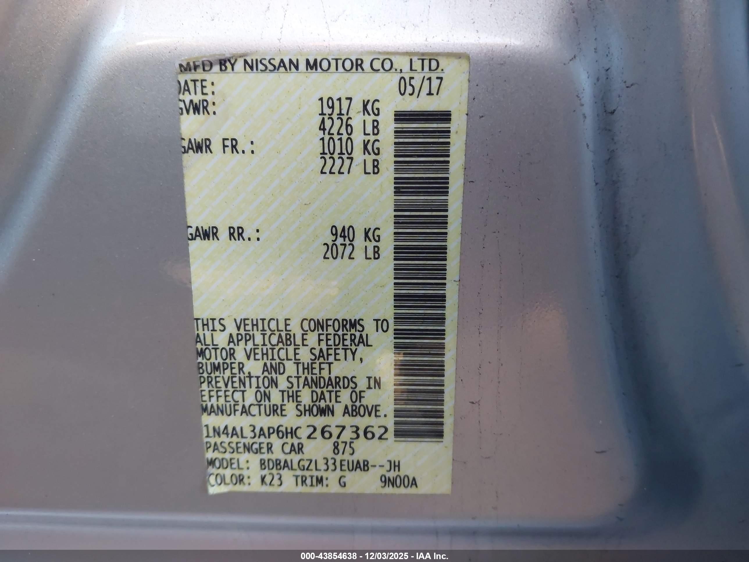 NISSAN ALTIMA image 9