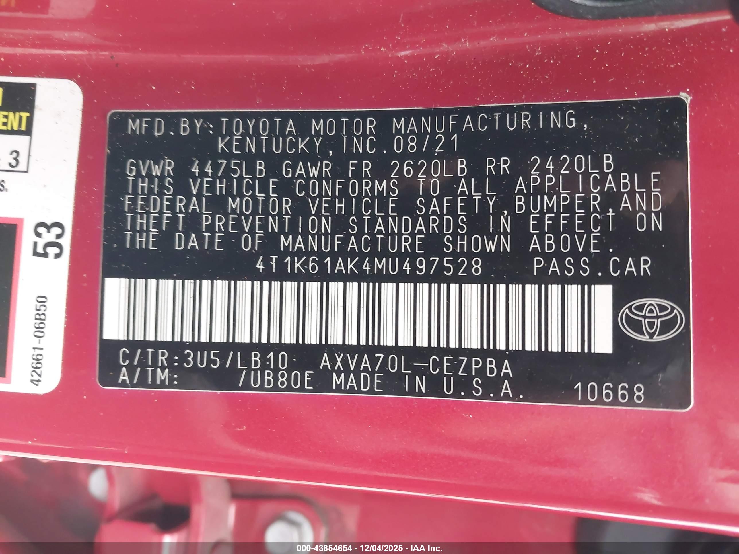 TOYOTA CAMRY image 9