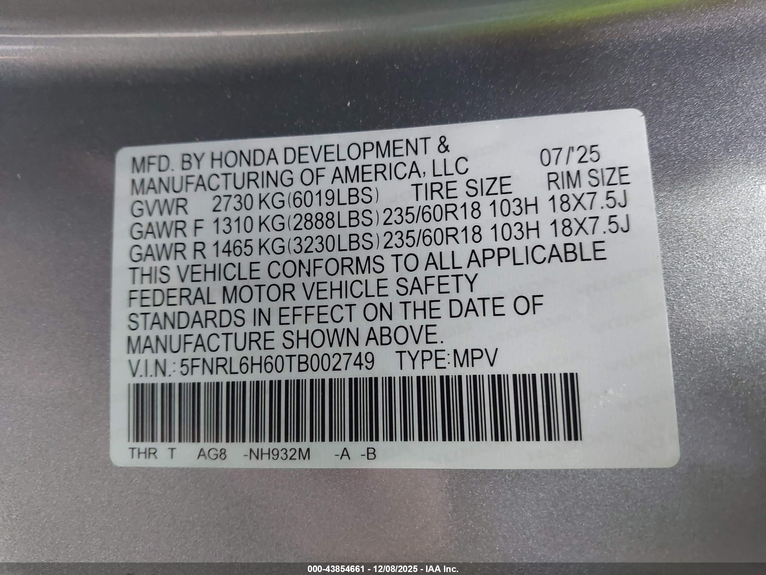 HONDA ODYSSEY image 9