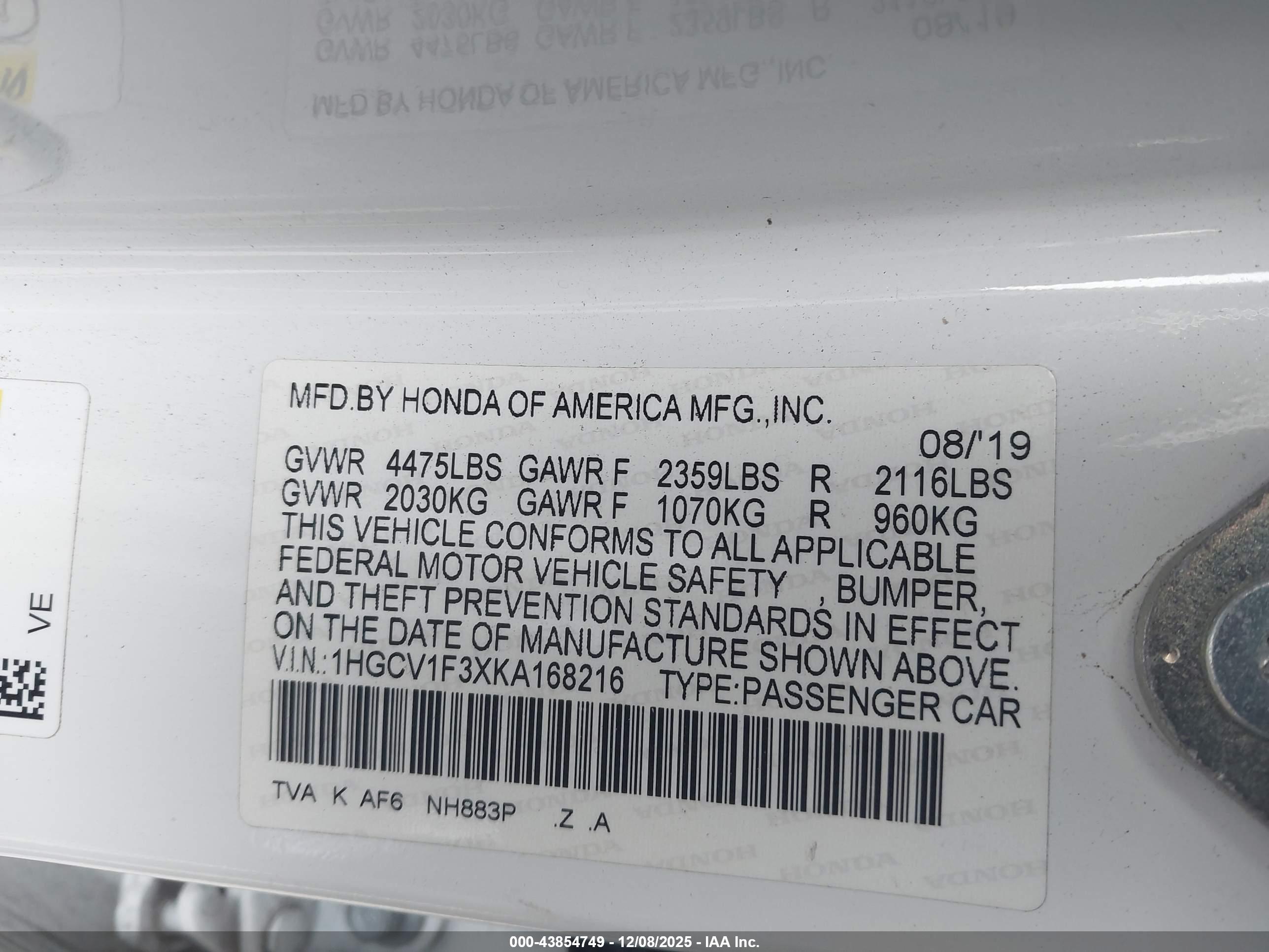 HONDA ACCORD image 9