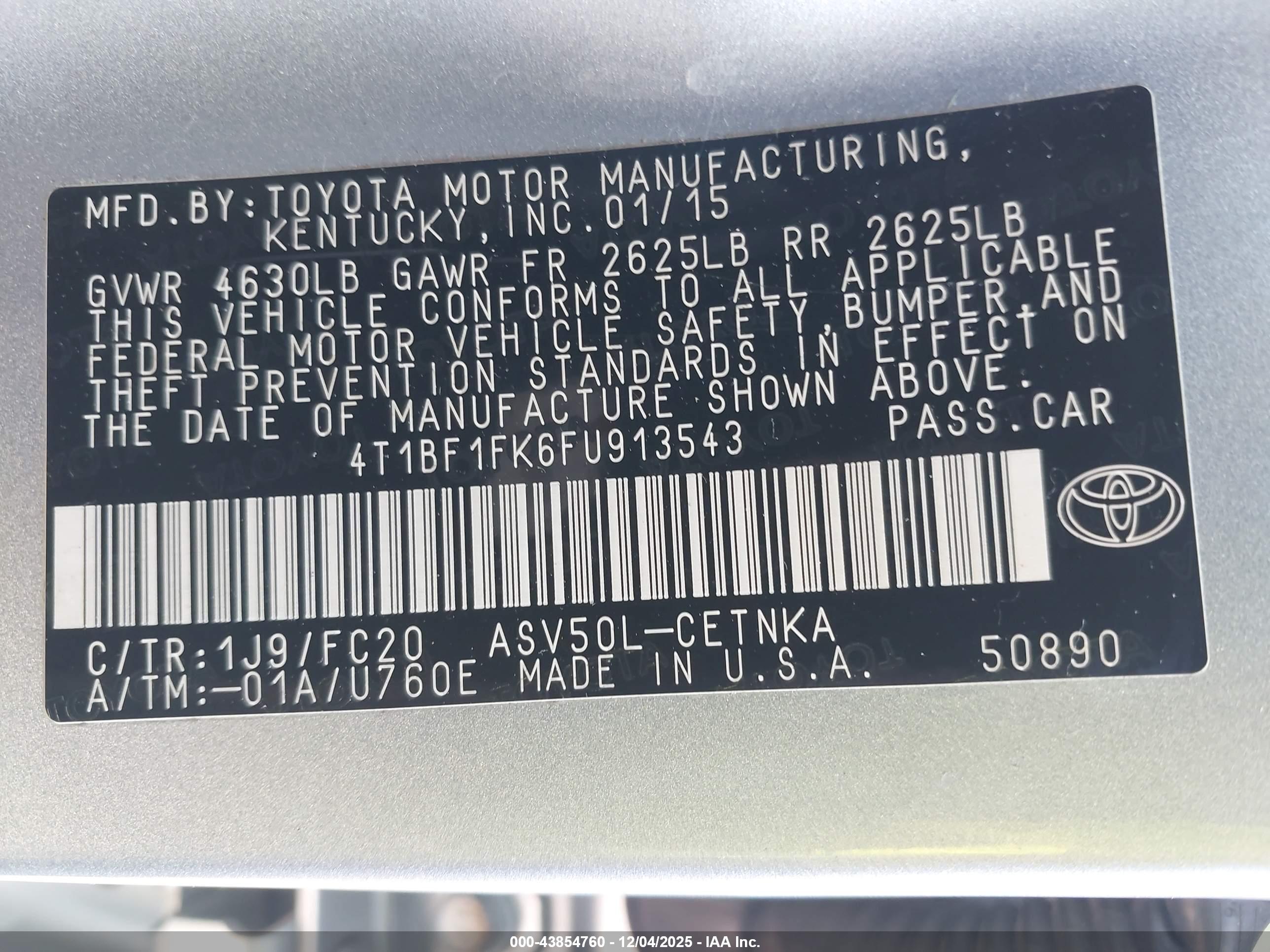 TOYOTA CAMRY image 9