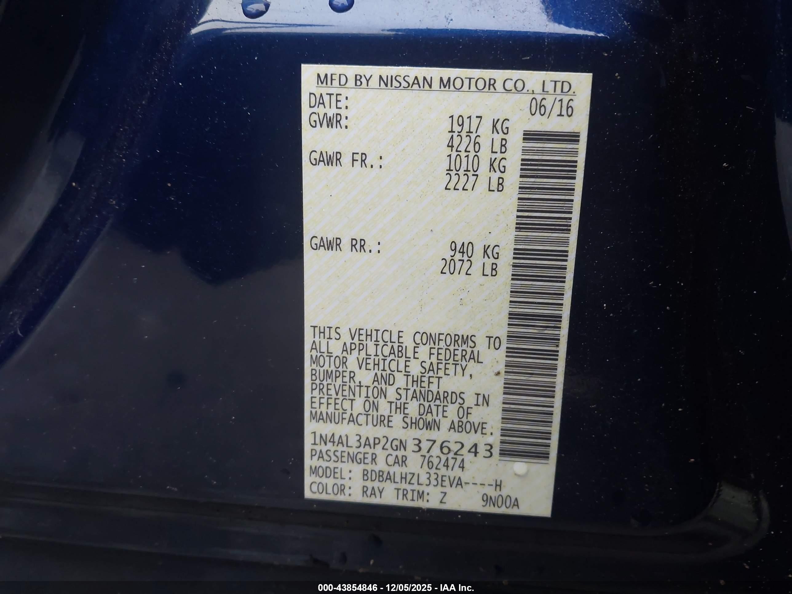 NISSAN ALTIMA image 9