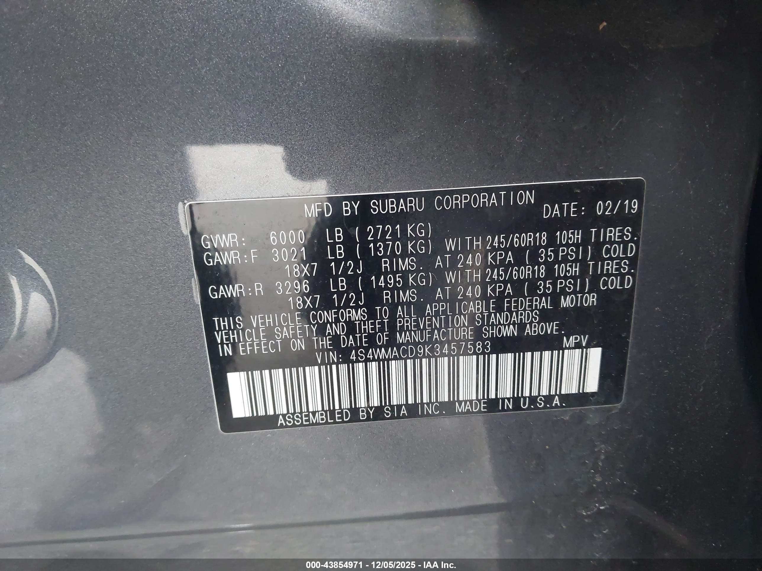 SUBARU ASCENT image 9