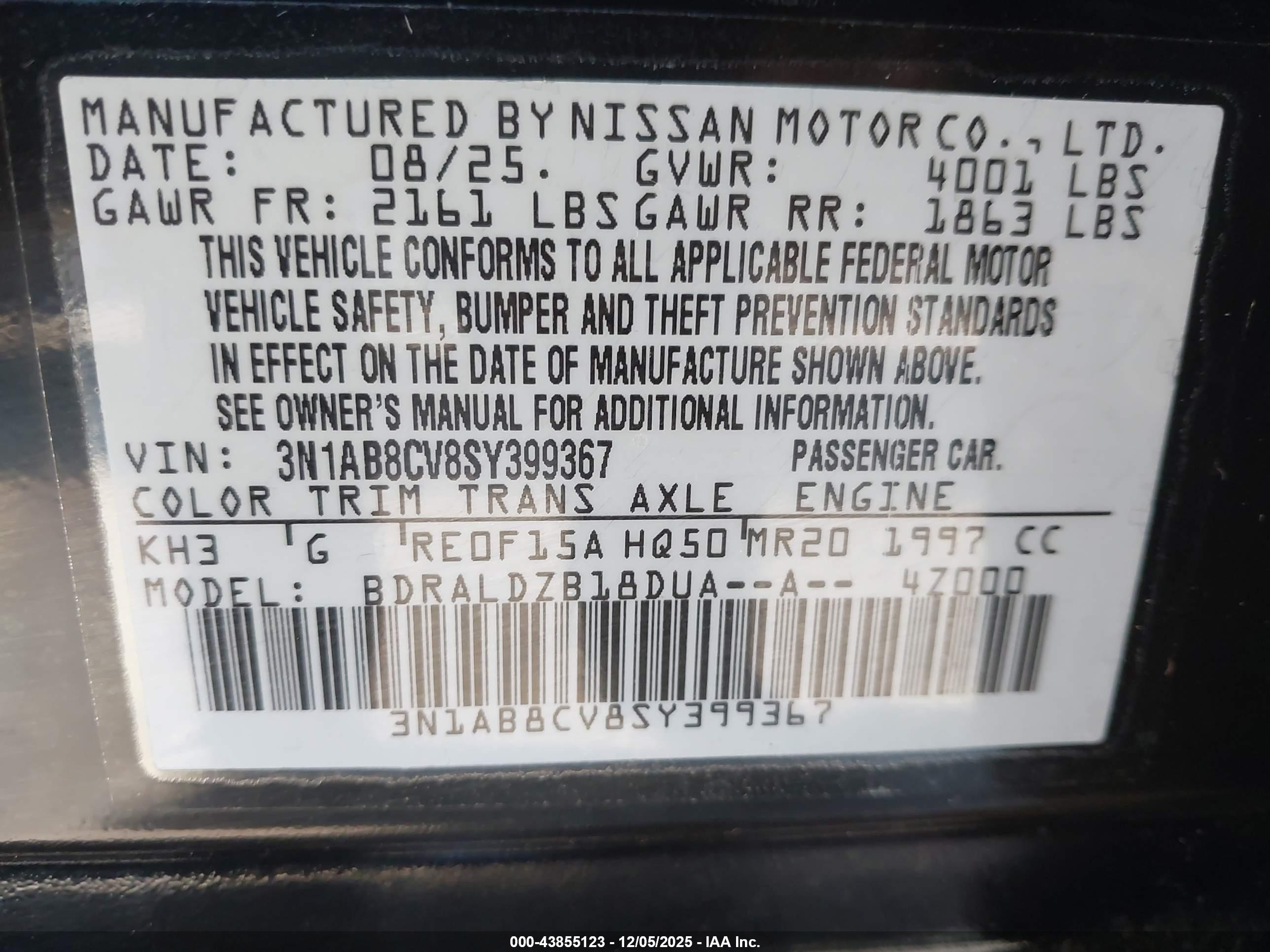 NISSAN SENTRA image 9