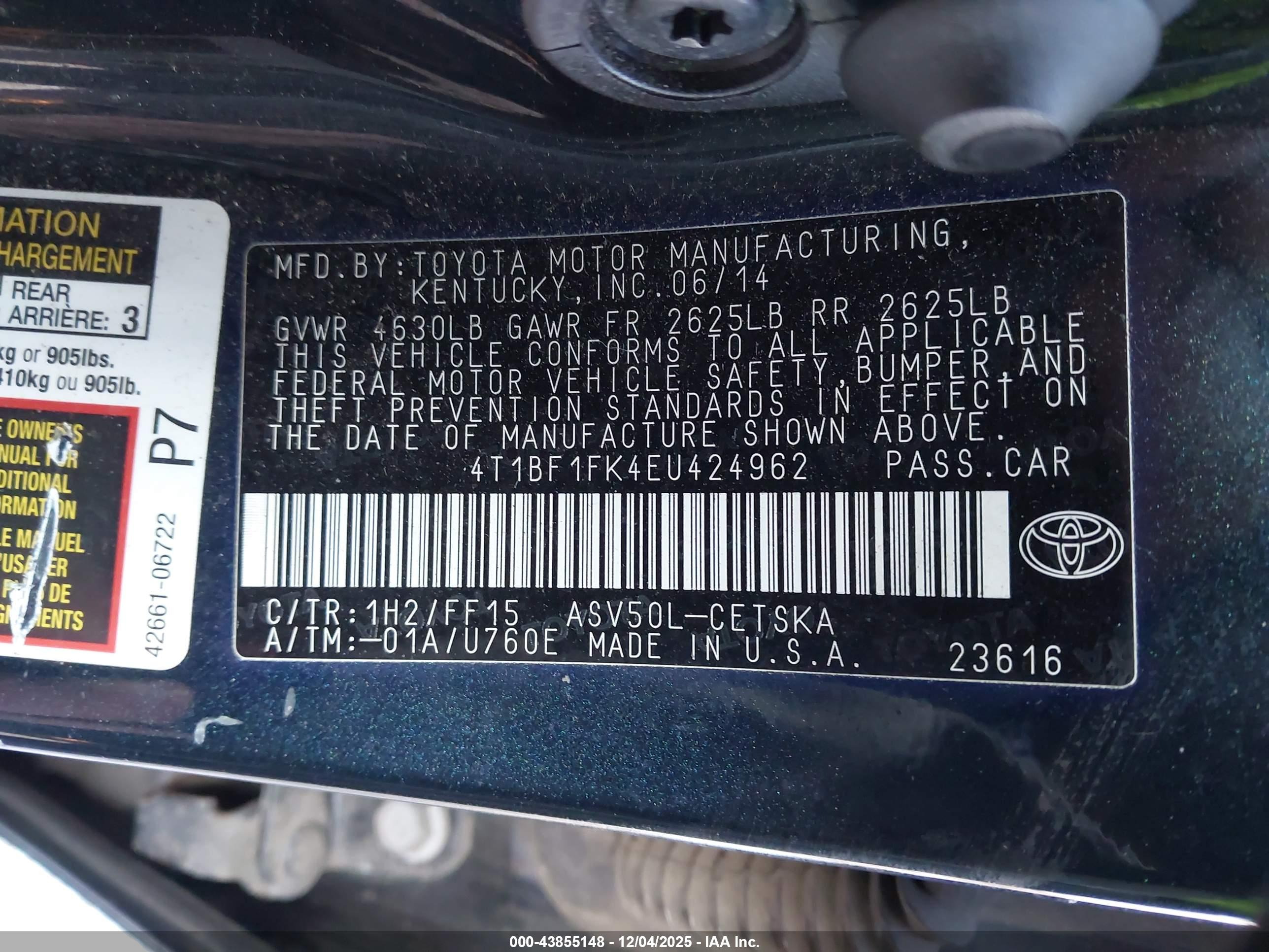 TOYOTA CAMRY image 9