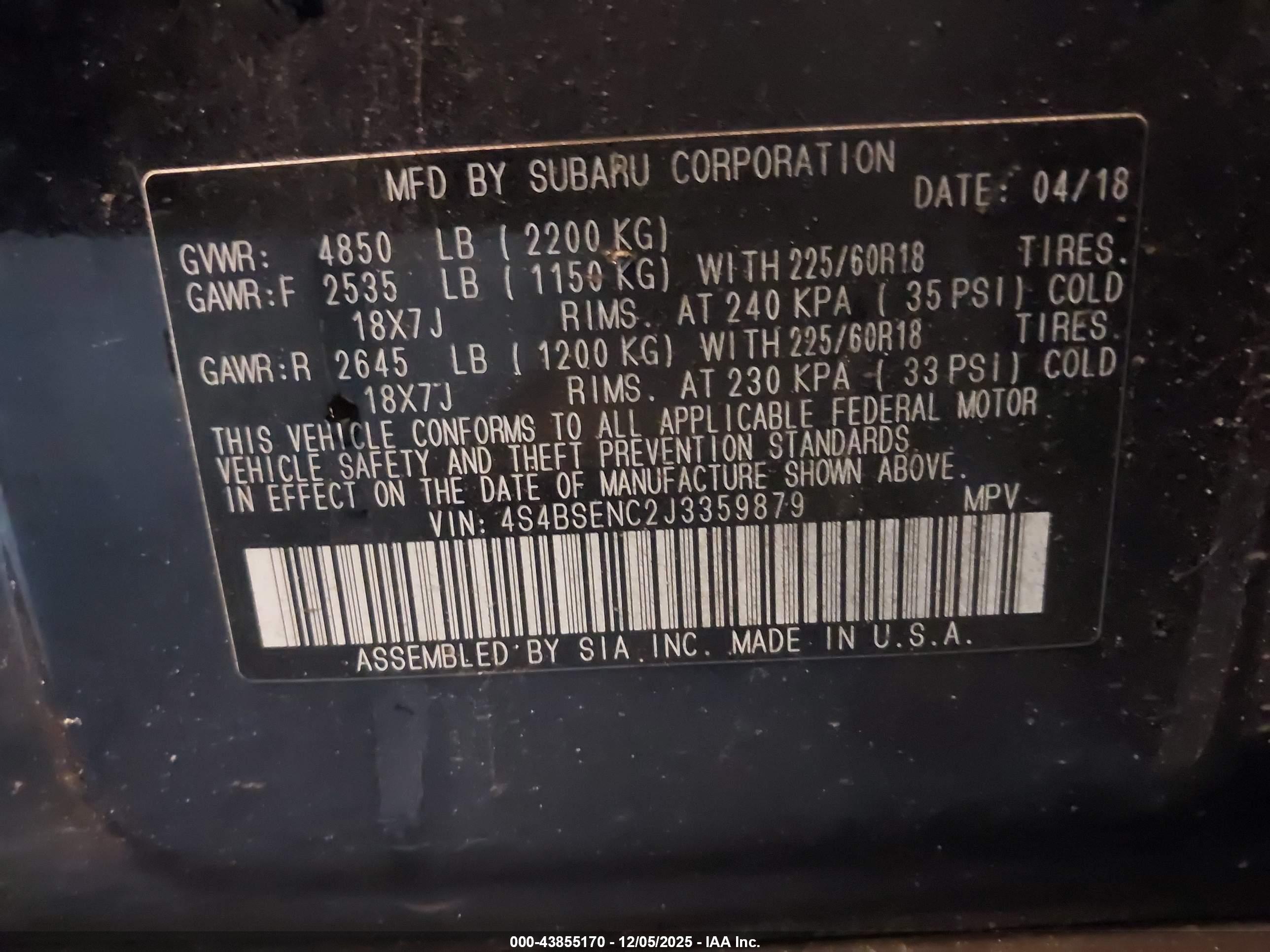 SUBARU OUTBACK image 9