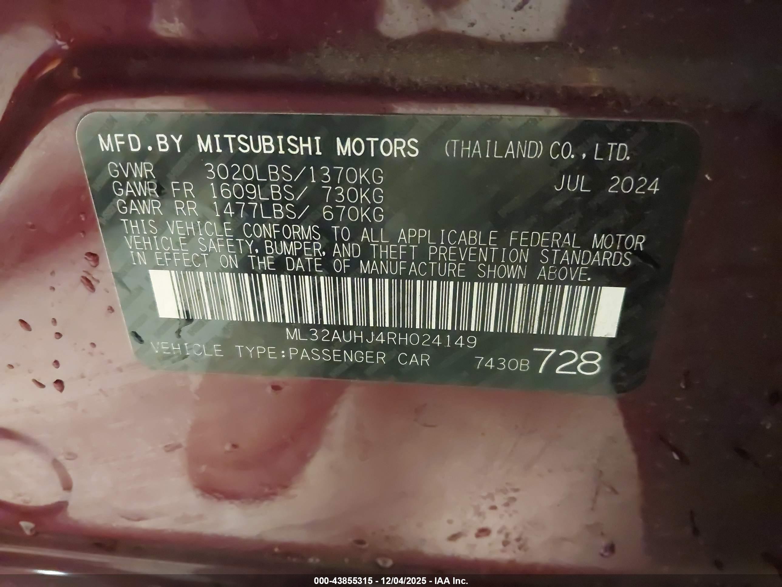 MITSUBISHI MIRAGE image 9