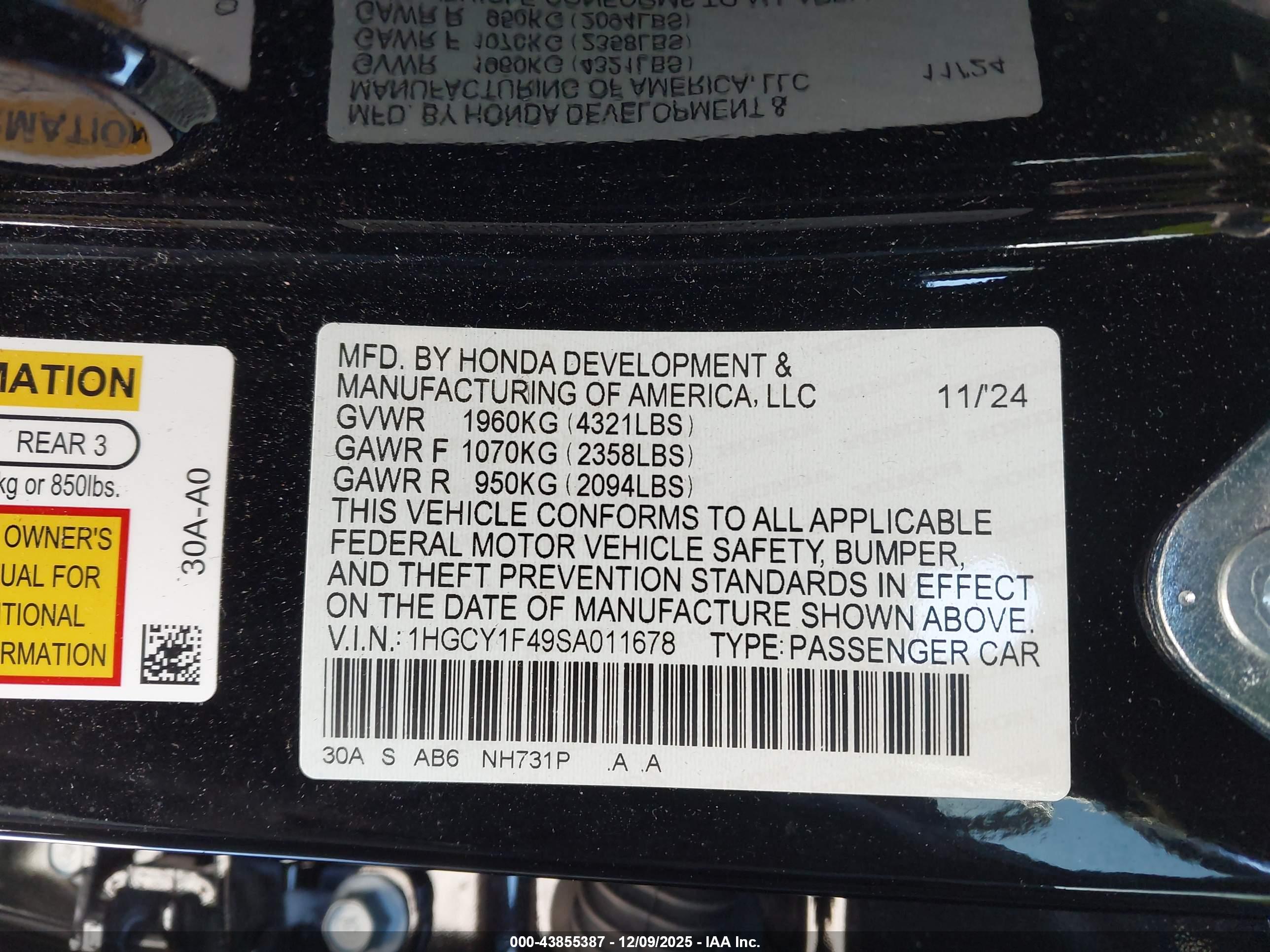 HONDA ACCORD image 9