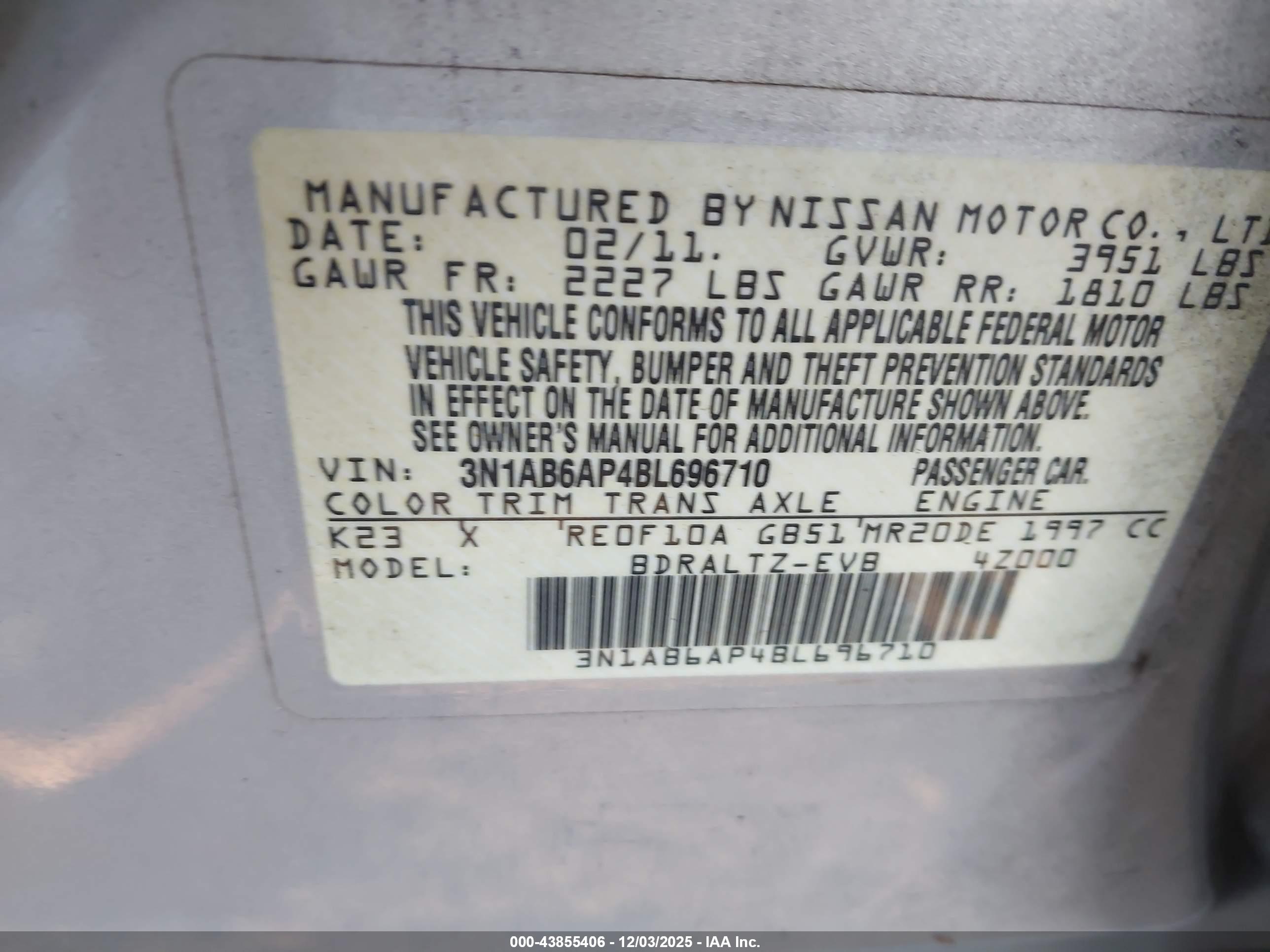 NISSAN SENTRA image 9