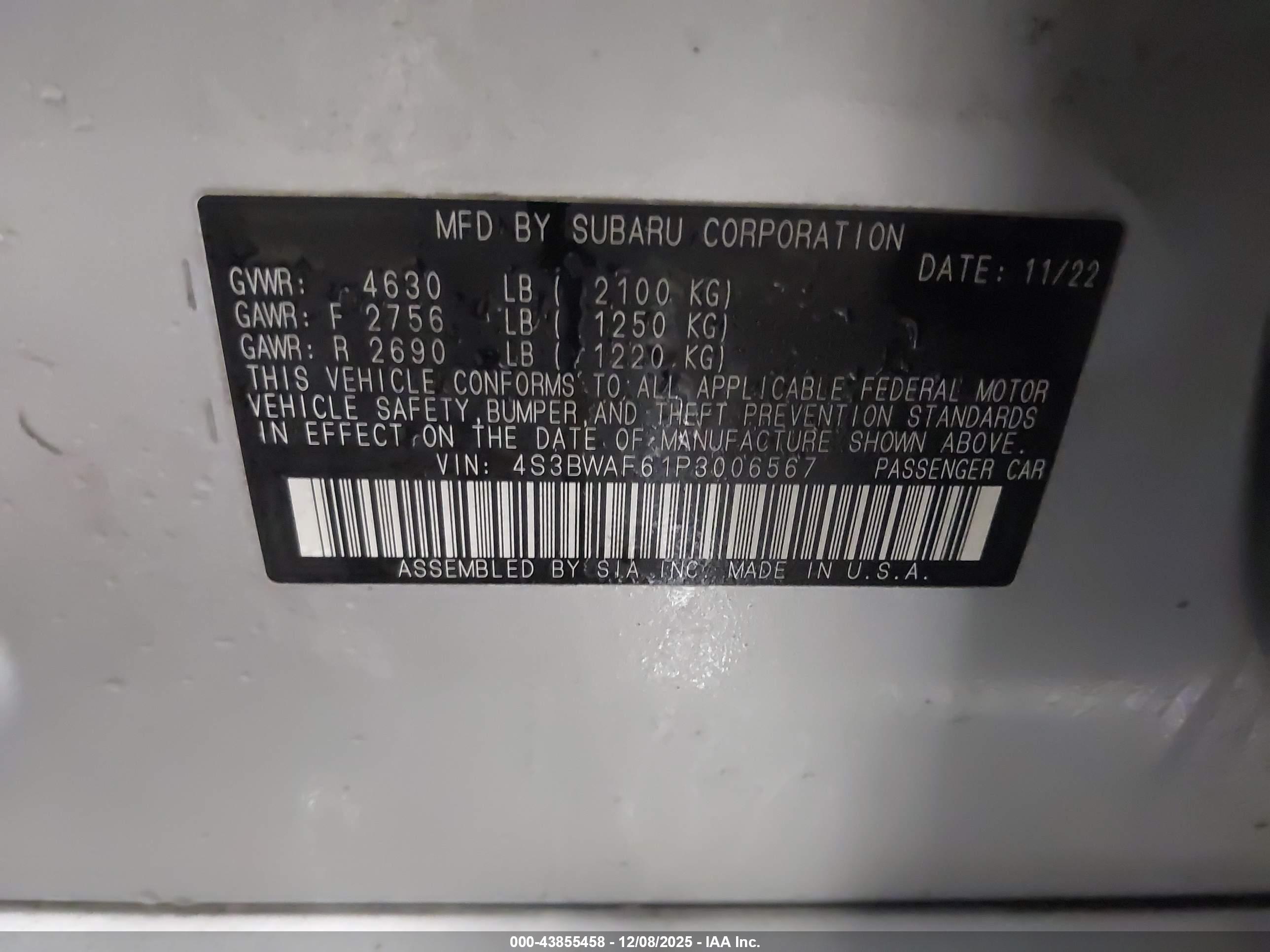 SUBARU LEGACY image 9