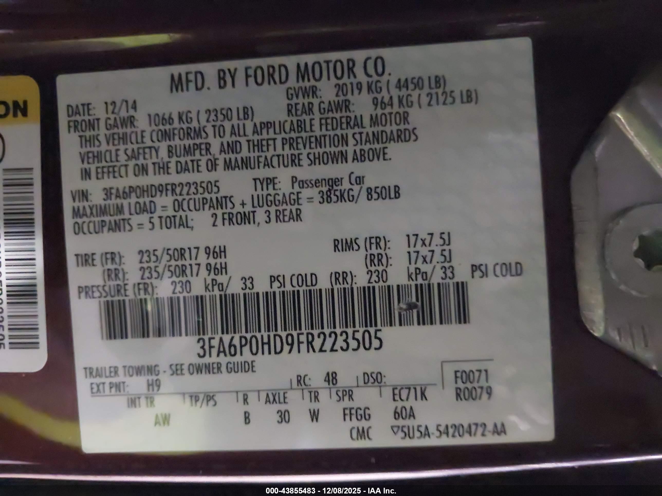 FORD FUSION image 9