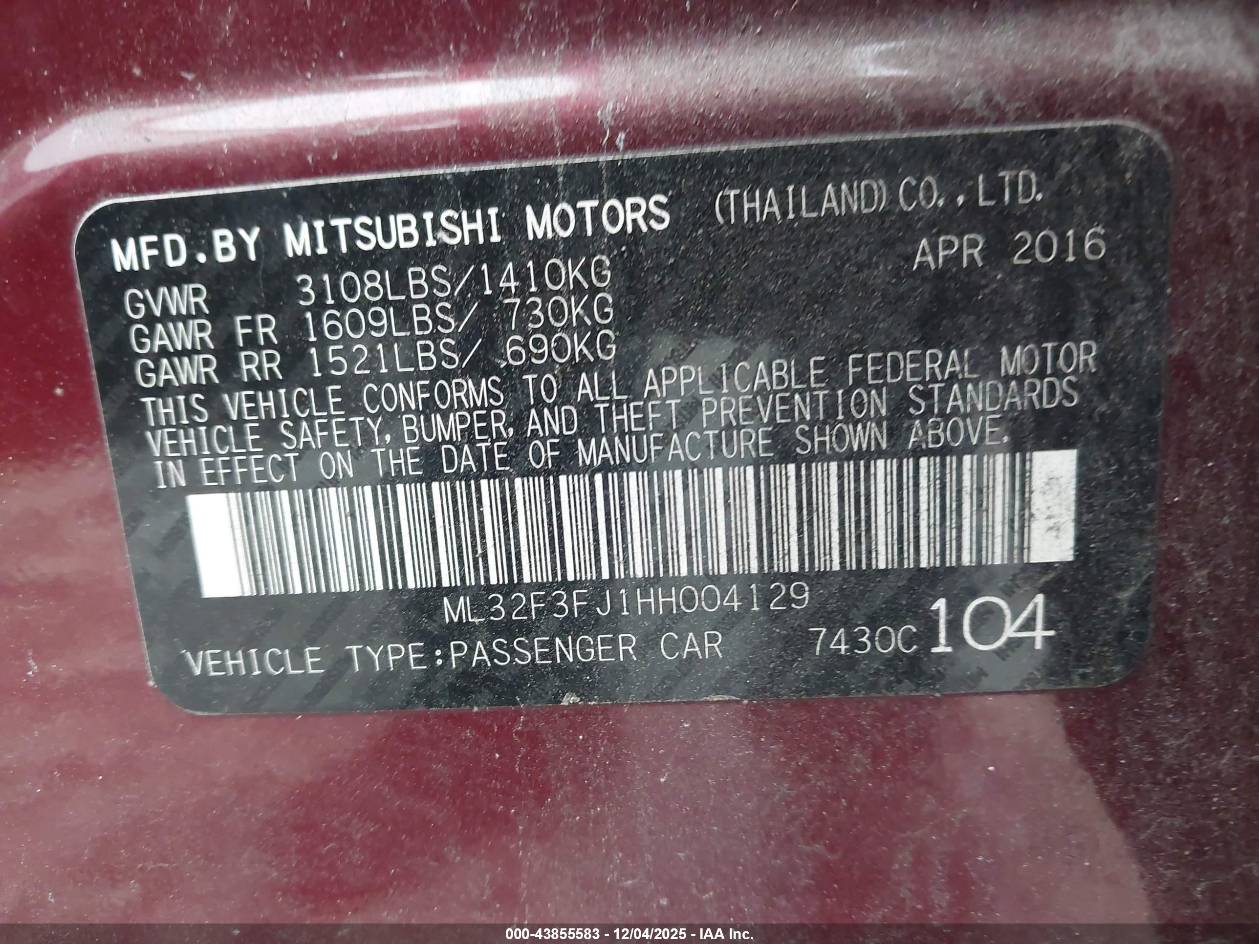MITSUBISHI MIRAGE image 9