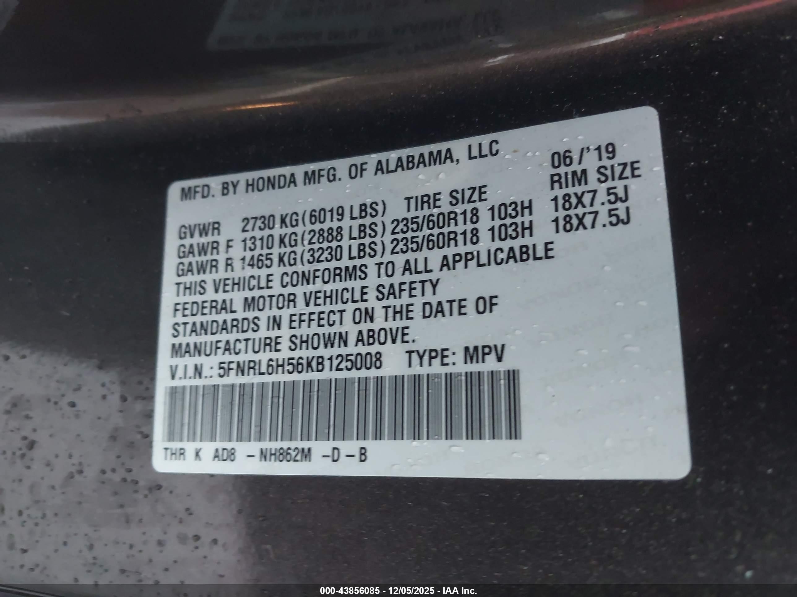 HONDA ODYSSEY image 9