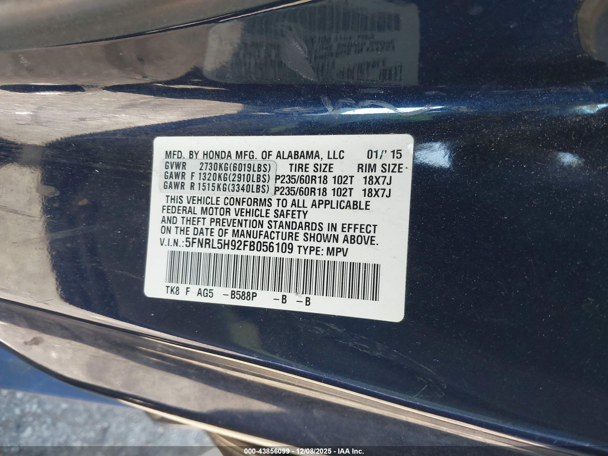 HONDA ODYSSEY image 9