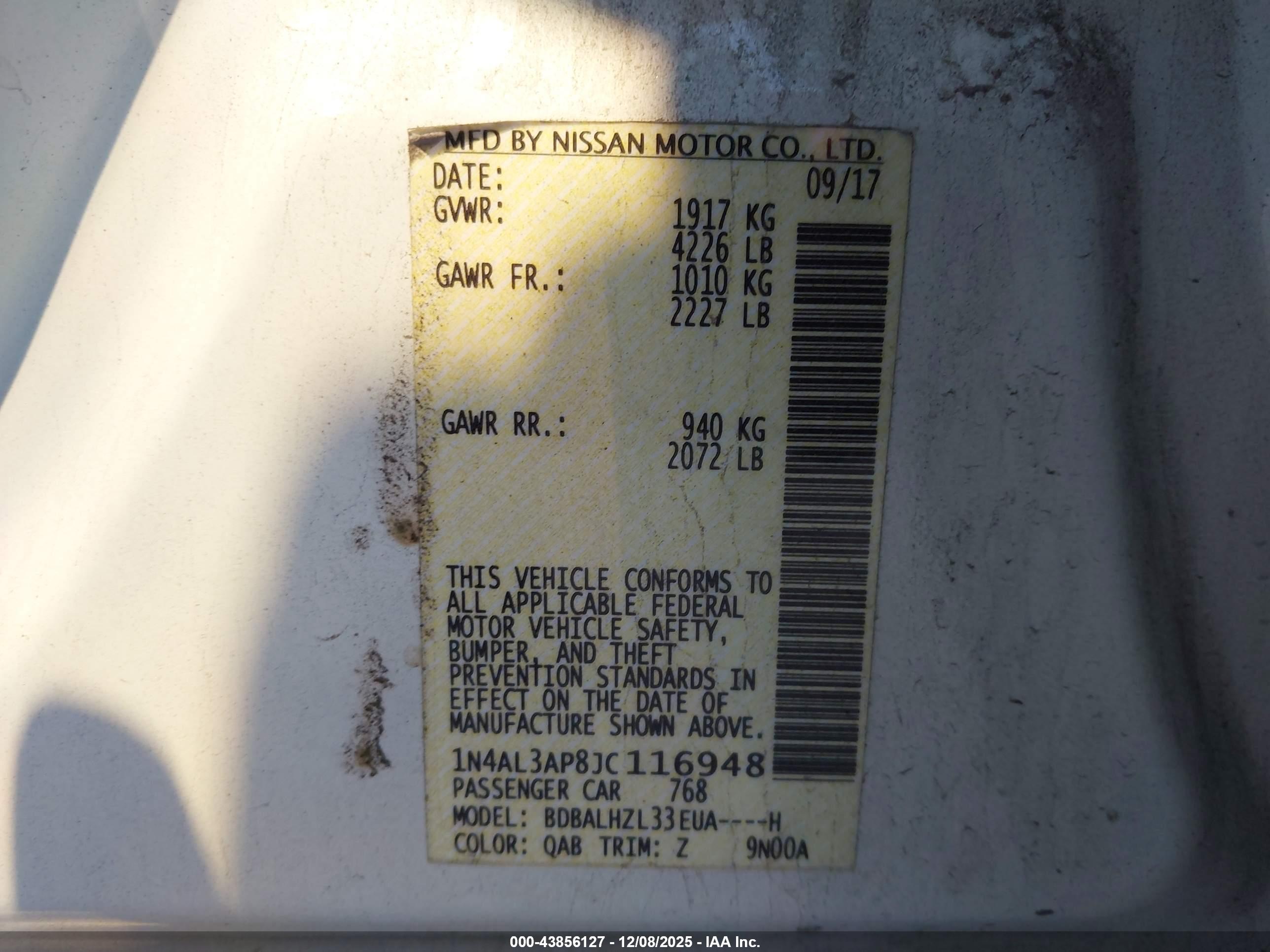 NISSAN ALTIMA image 9