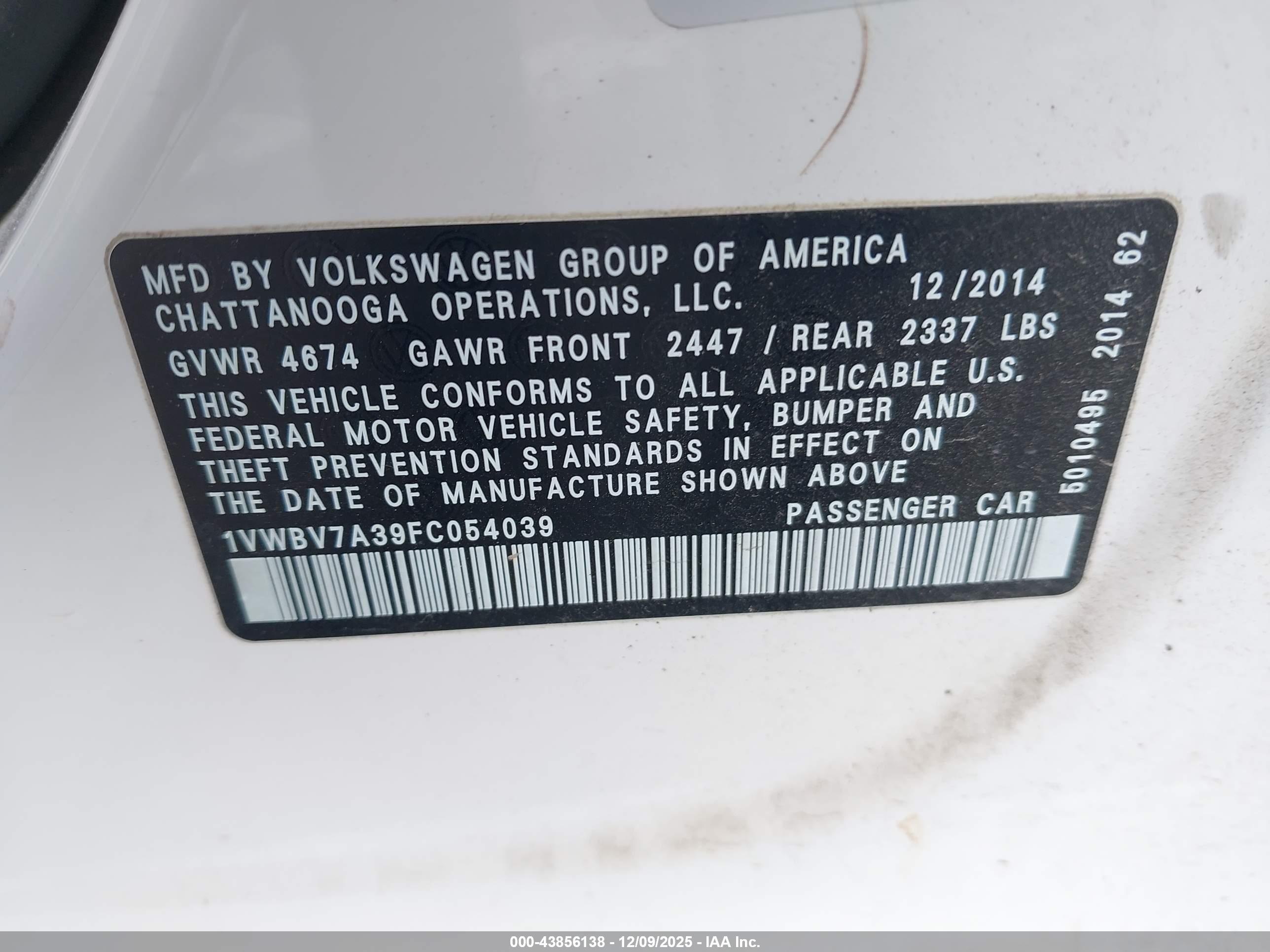 VOLKSWAGEN PASSAT image 9
