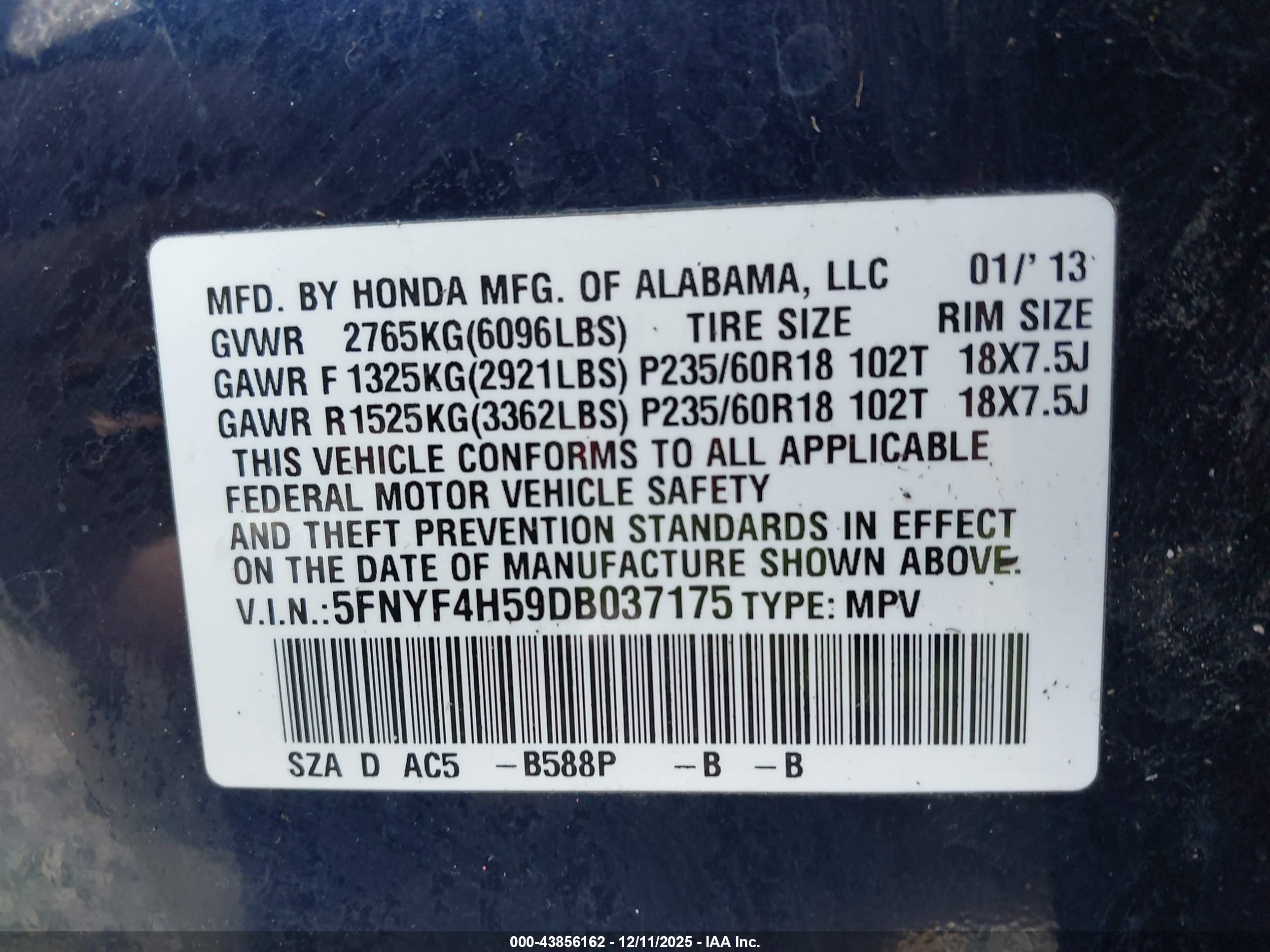 HONDA PILOT image 9