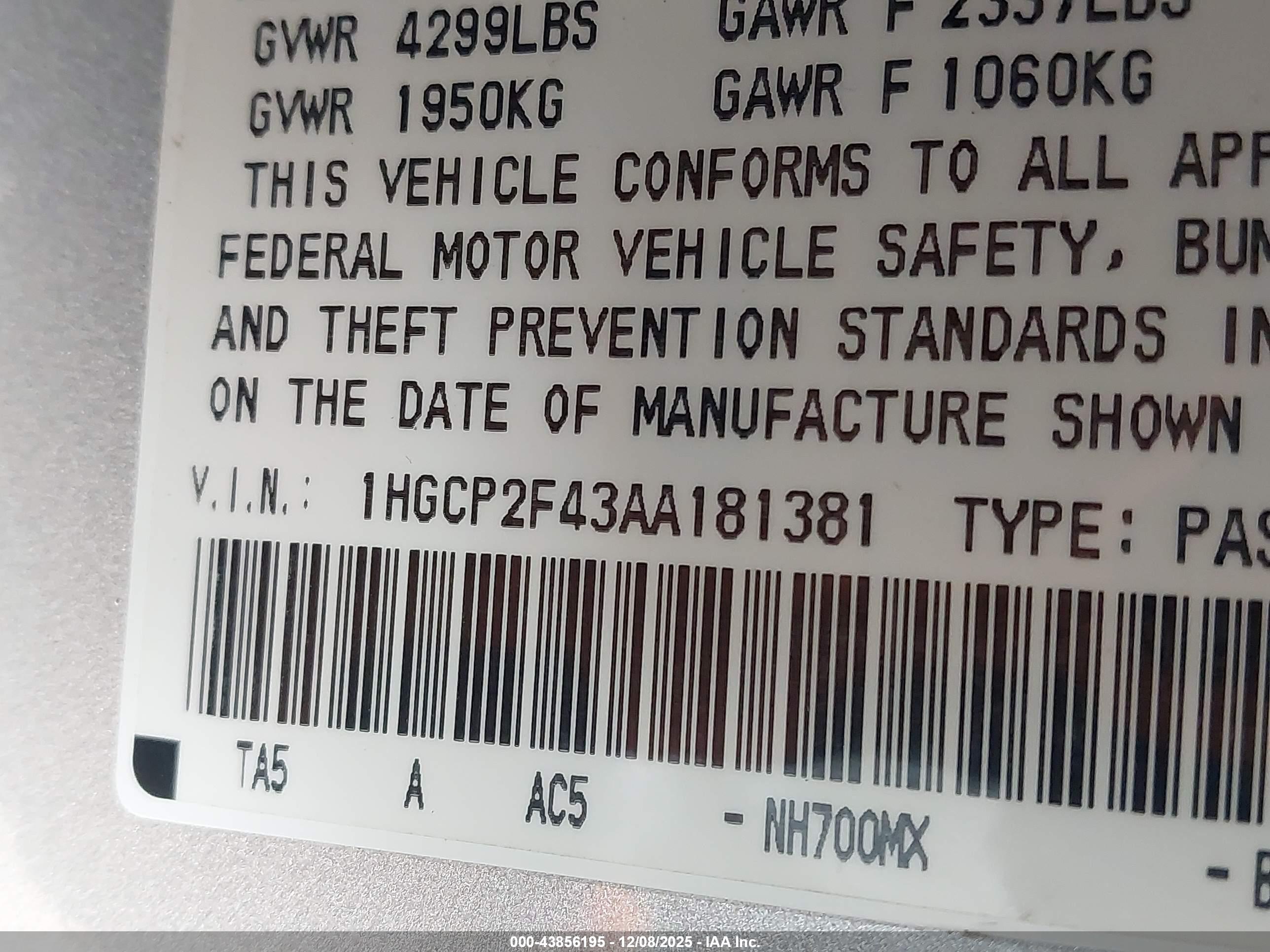 HONDA ACCORD image 9