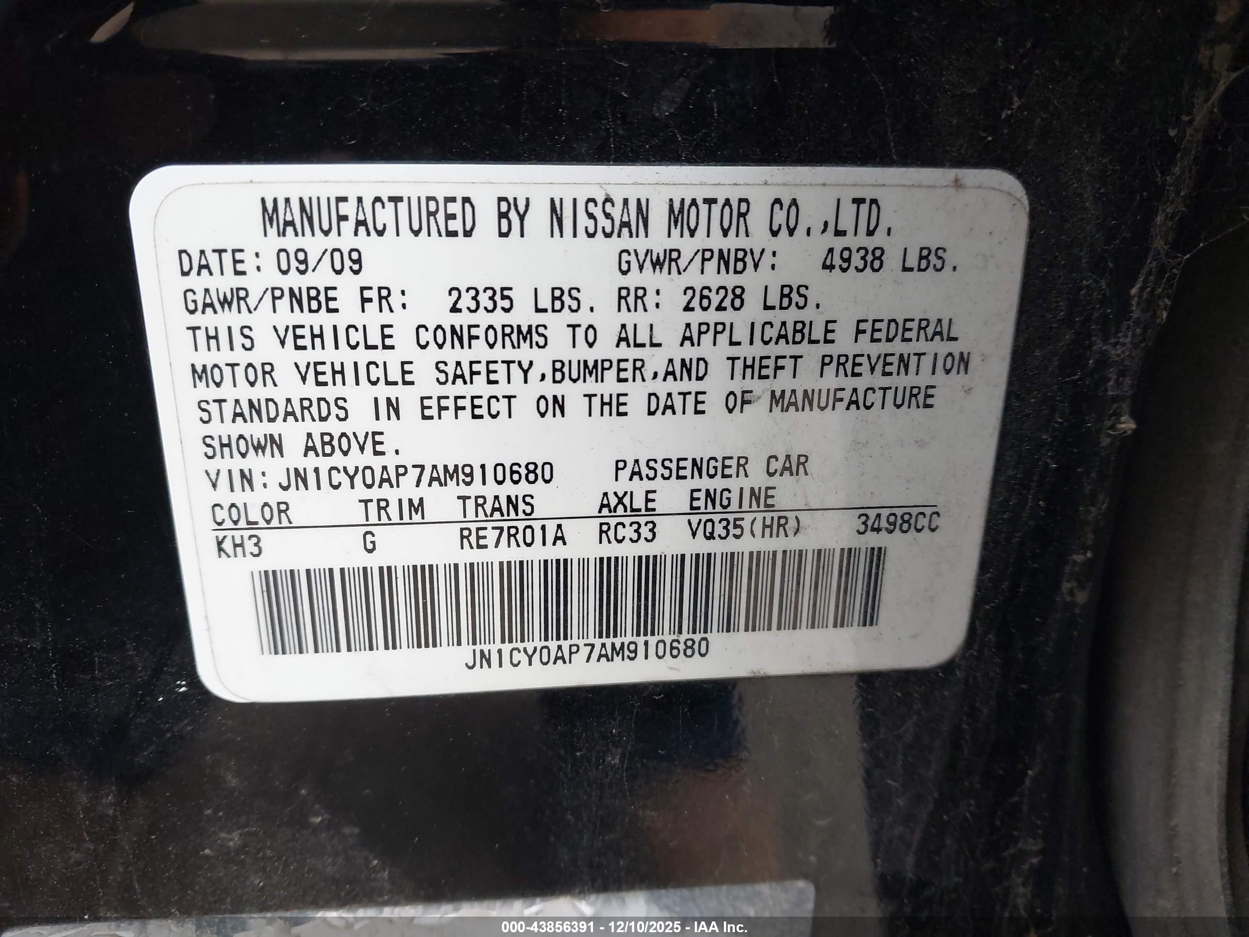 INFINITI M35 image 9