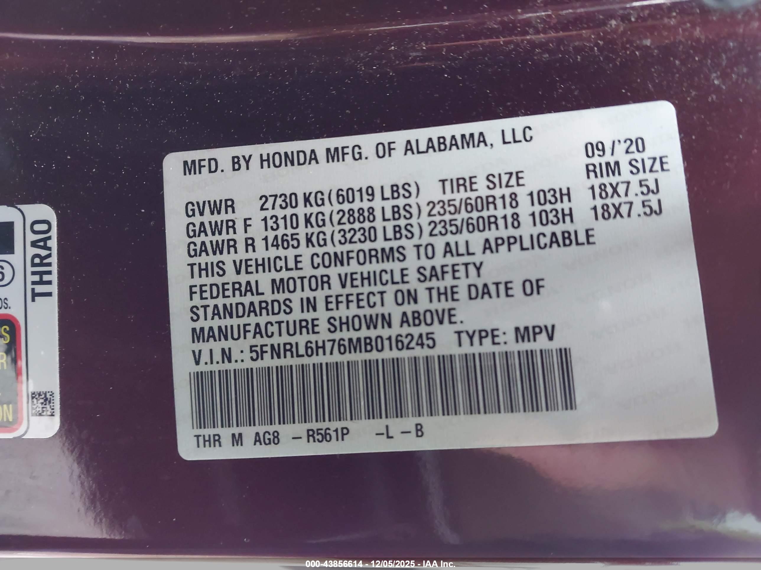 HONDA ODYSSEY image 9
