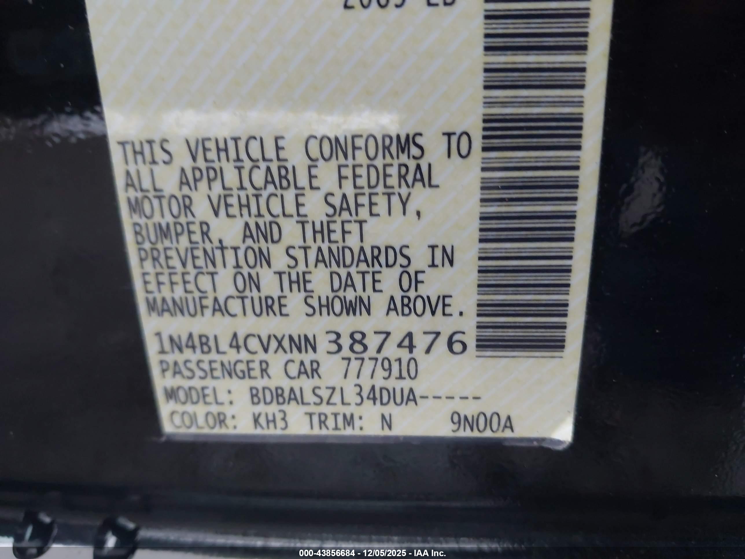 NISSAN ALTIMA image 9