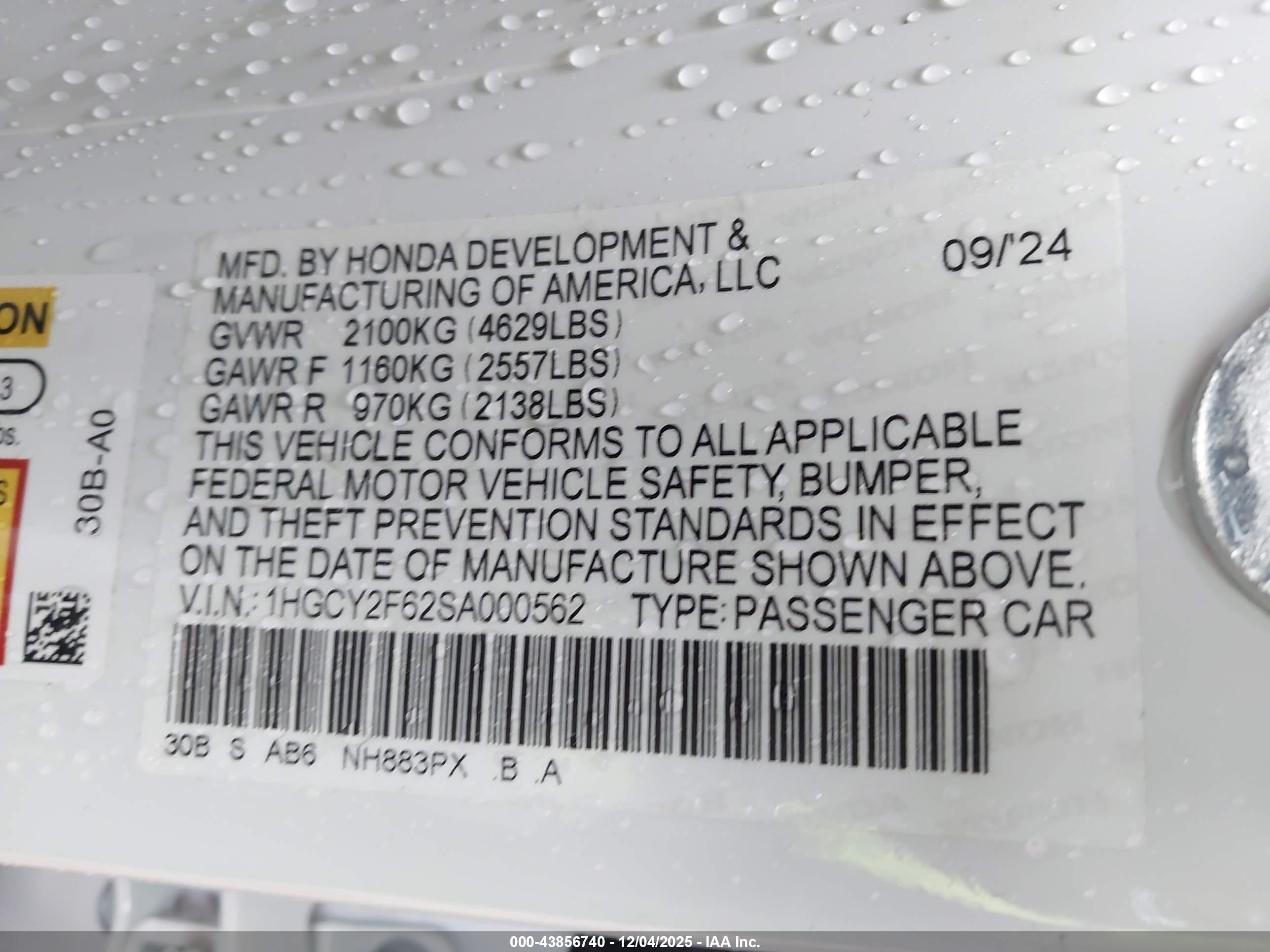 HONDA ACCORD image 9