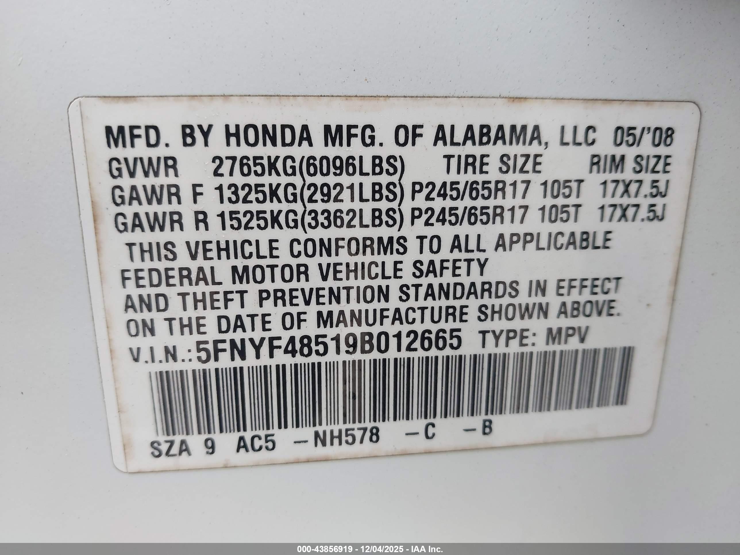 HONDA PILOT image 9