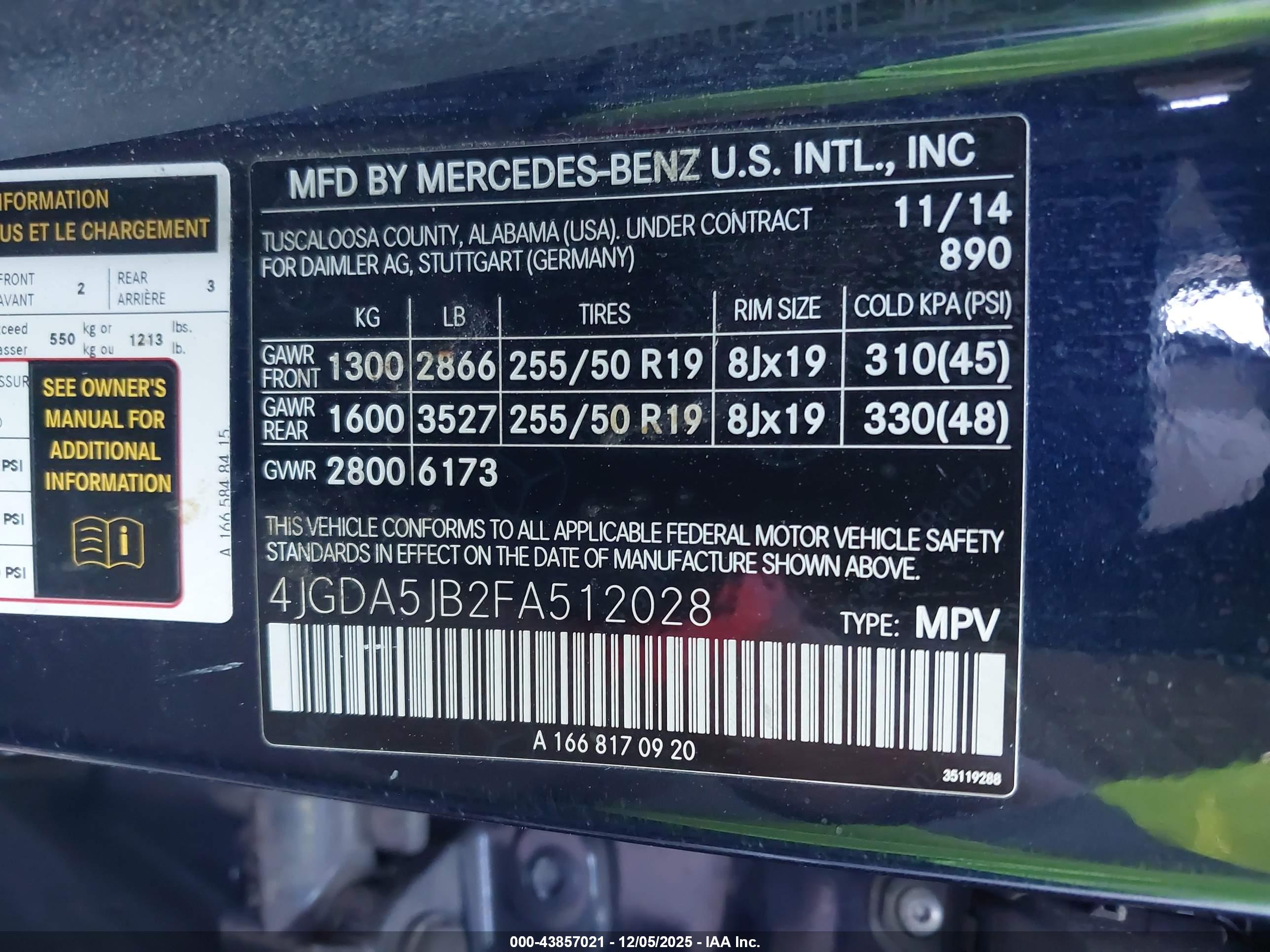 MERCEDES-BENZ ML image 9